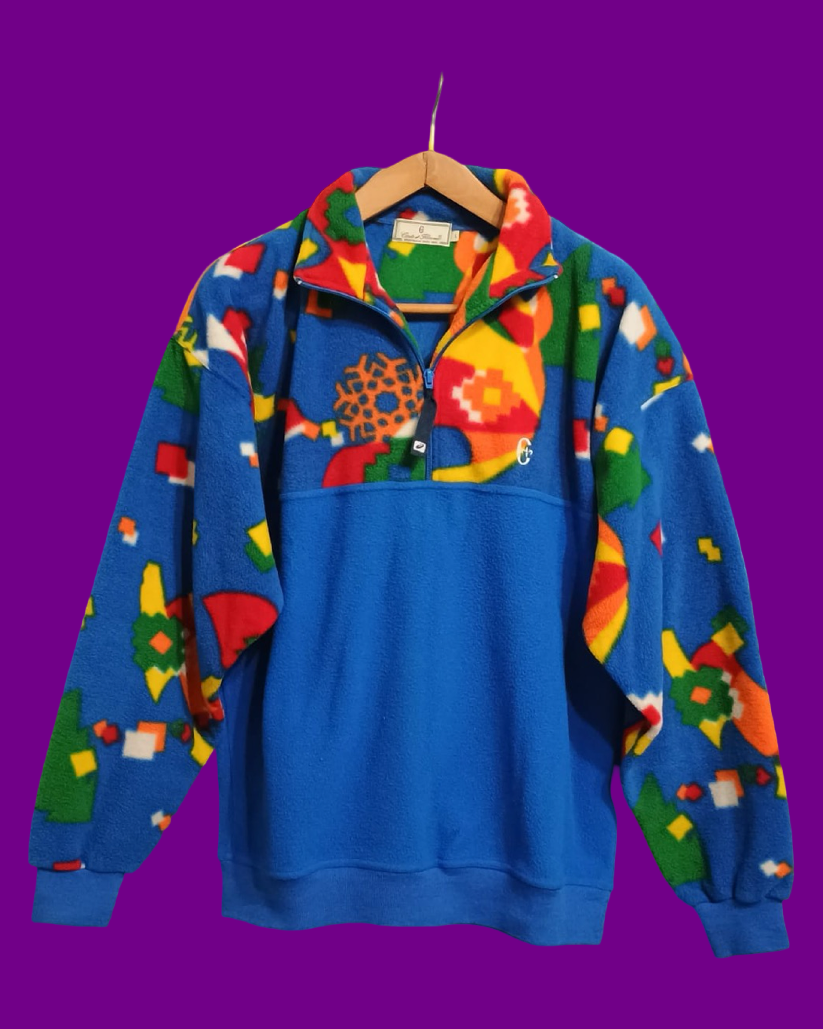 Vintage Multicolor Fantasy 90's Conte of Florence Fleece Unisex Size L