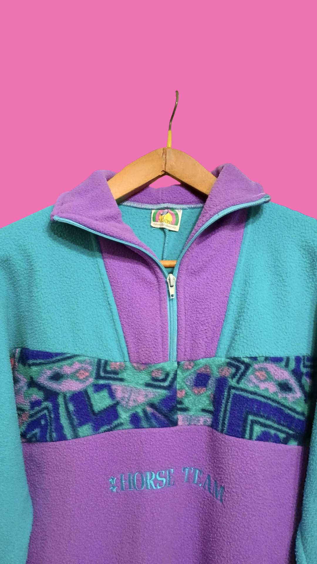 Vintage Multicolor Fantasy 90's Fleece Unisex Size M