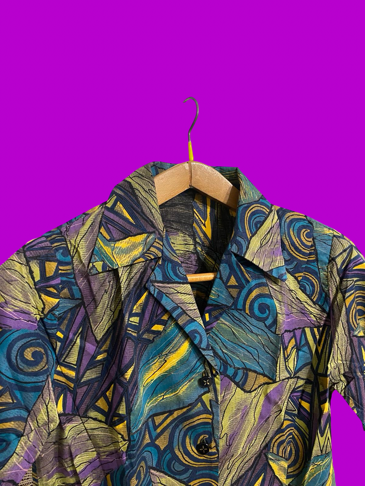 Vintage Multicolor Fantasy 90's Shirt Woman Size L