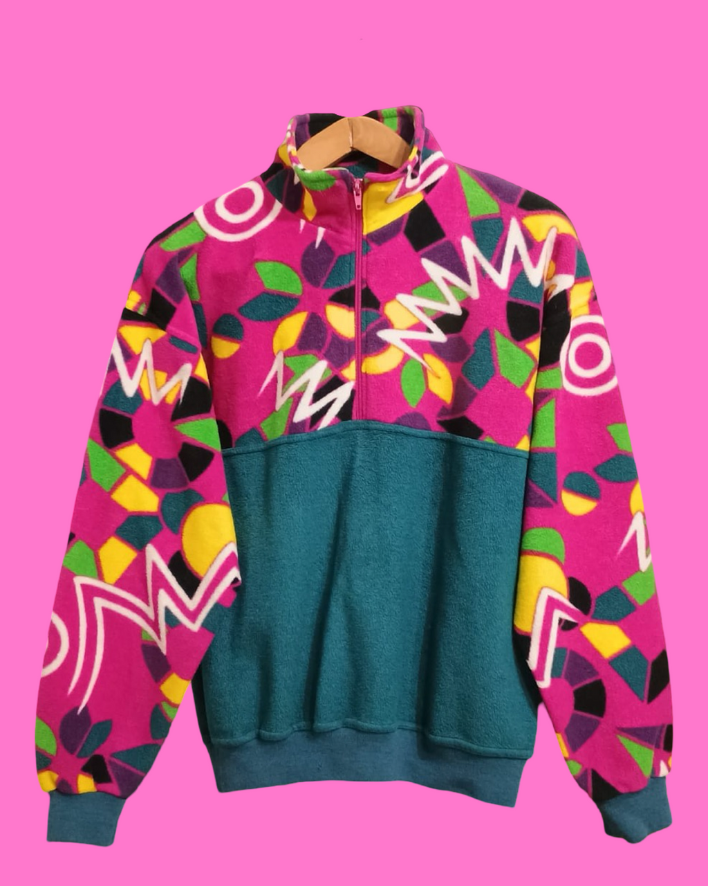 Vintage Multicolor Fantasy 90's Fleece Woman Size S