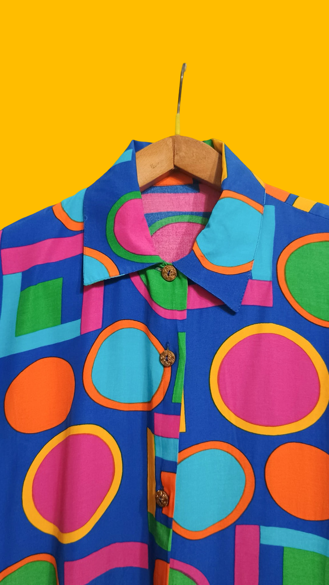 Vintage Multicolor Fantasy 90's Shirt Woman Size L