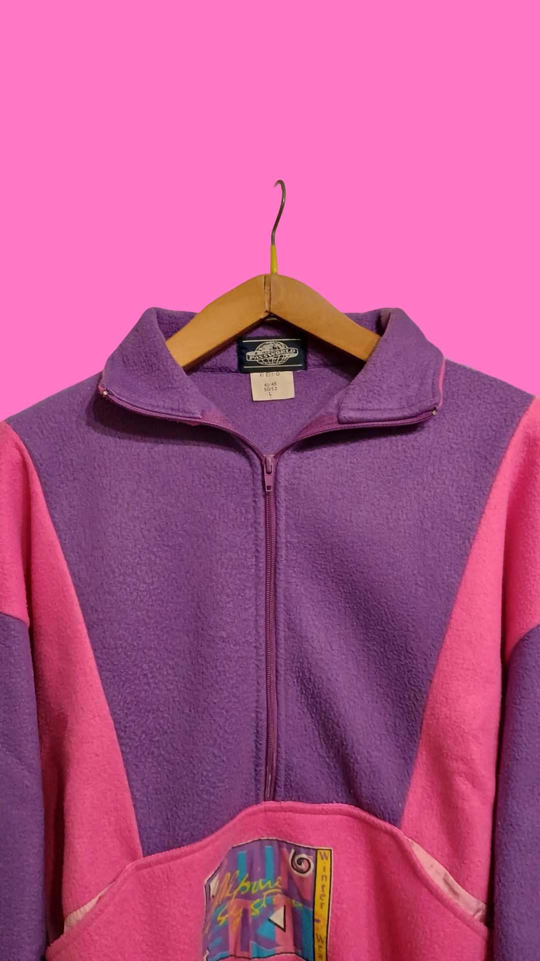 Vintage Multicolor Fantasy 90's Fleece Woman Size L
