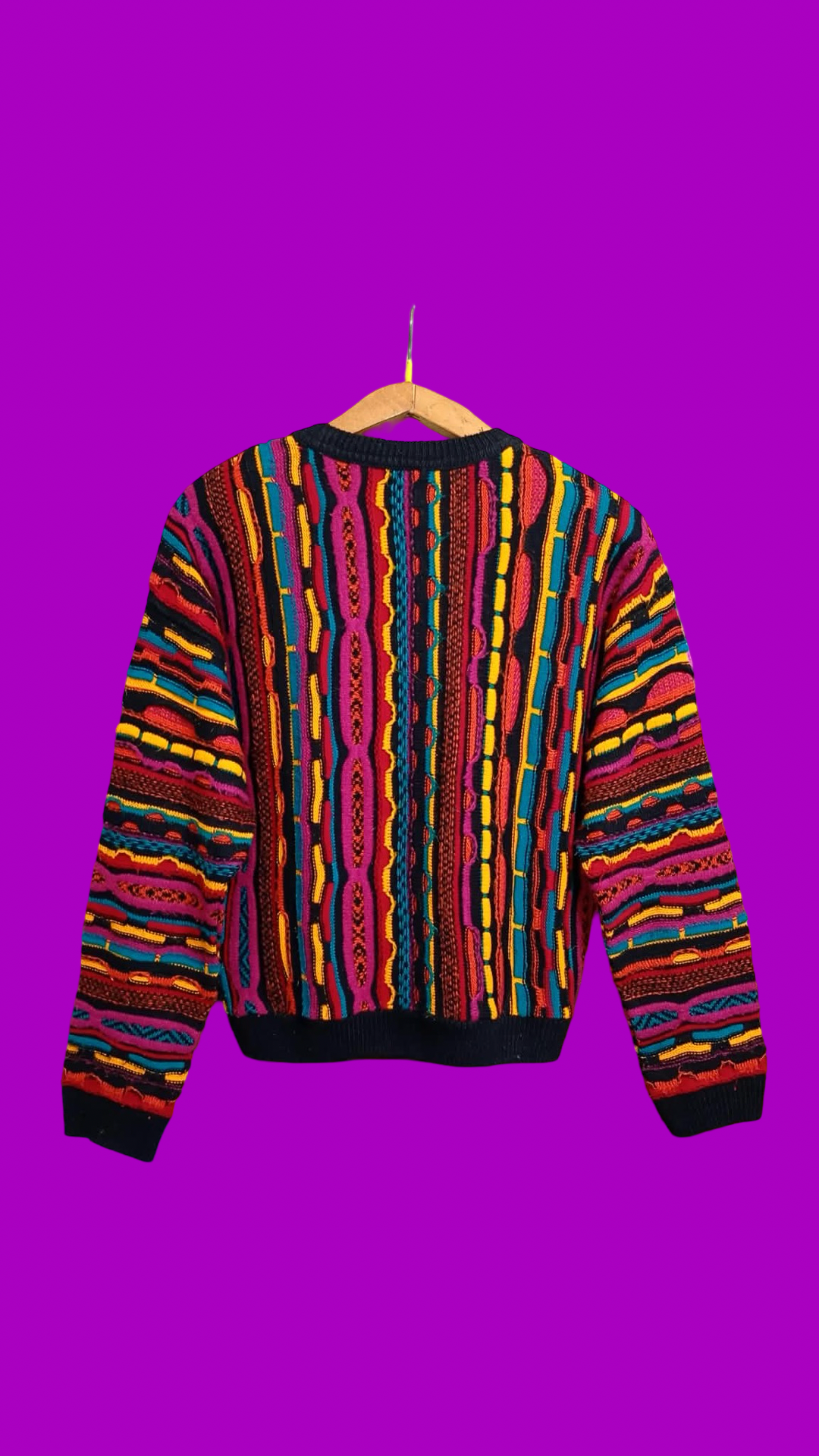 Vintage Style Multicolor Fantasy Rare Sweater Woman Size S