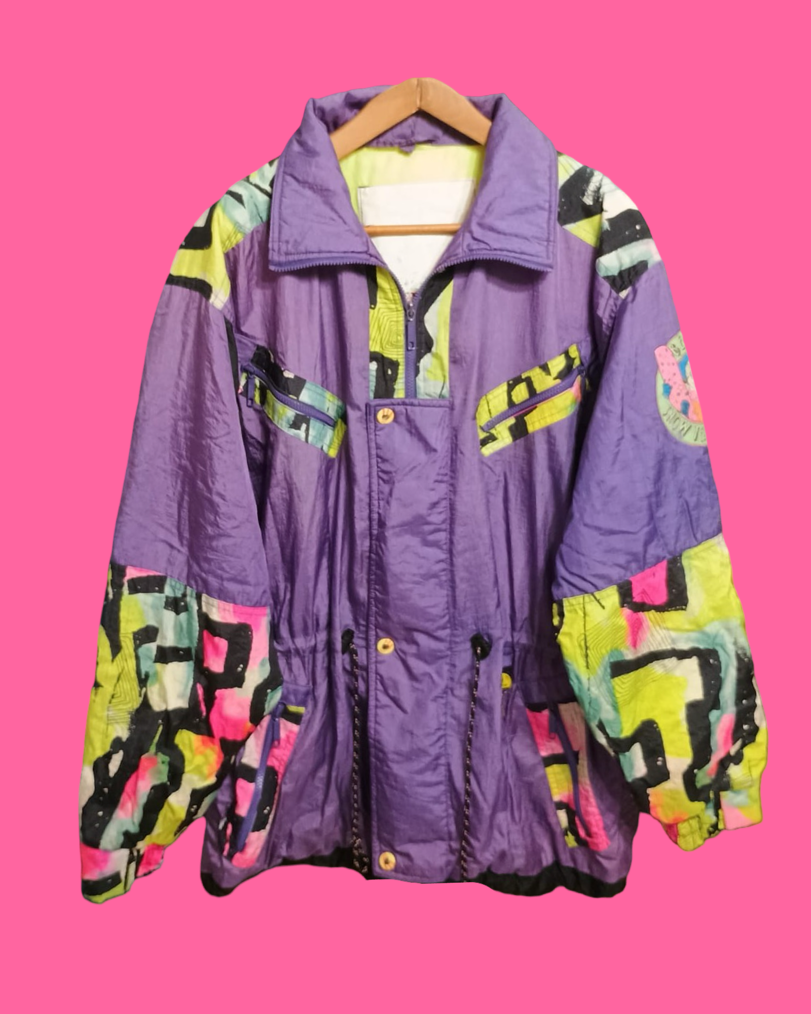 Vintage Multicolor Fantasy 90's Snow Jacket Unisex Size XL