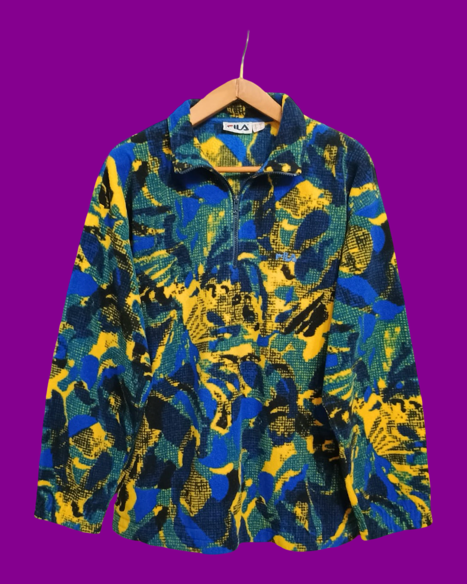 Vintage Multicolor Fantasy 90's Fila Fleece Unisex Size XL