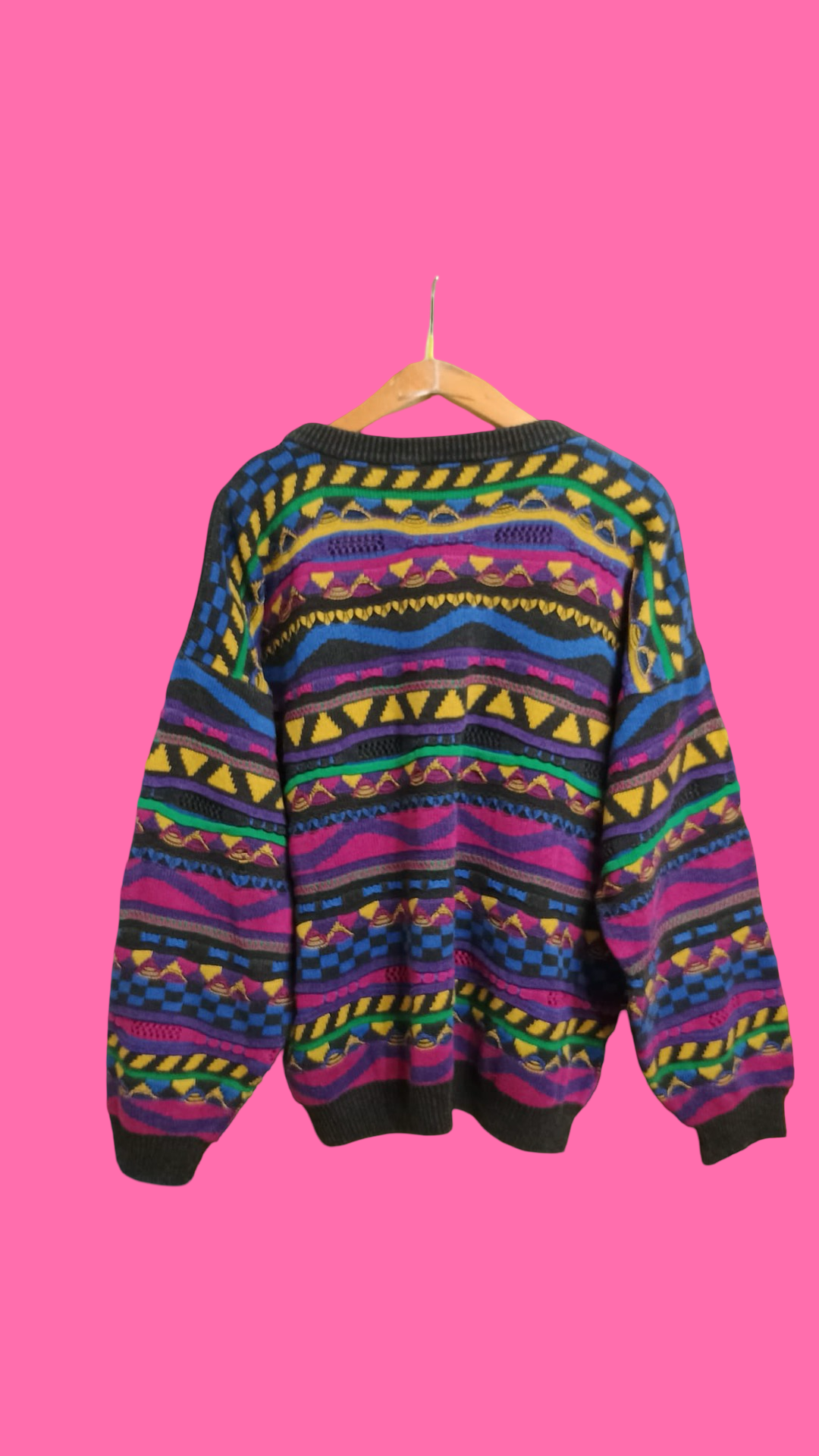 Vintage Multicolor Fantasy 90's Sweater Unisex Size L