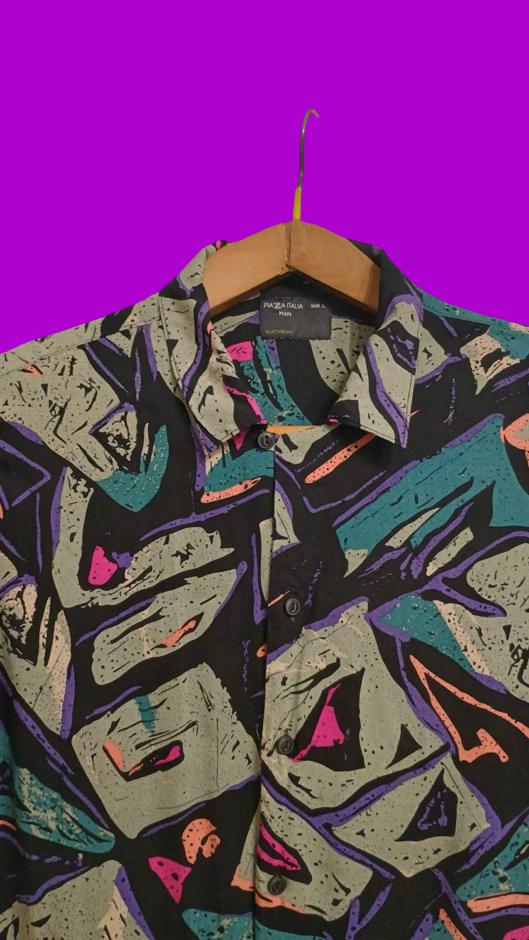 Vintage Style Multicolor Fantasy Shirt Unisex Size L