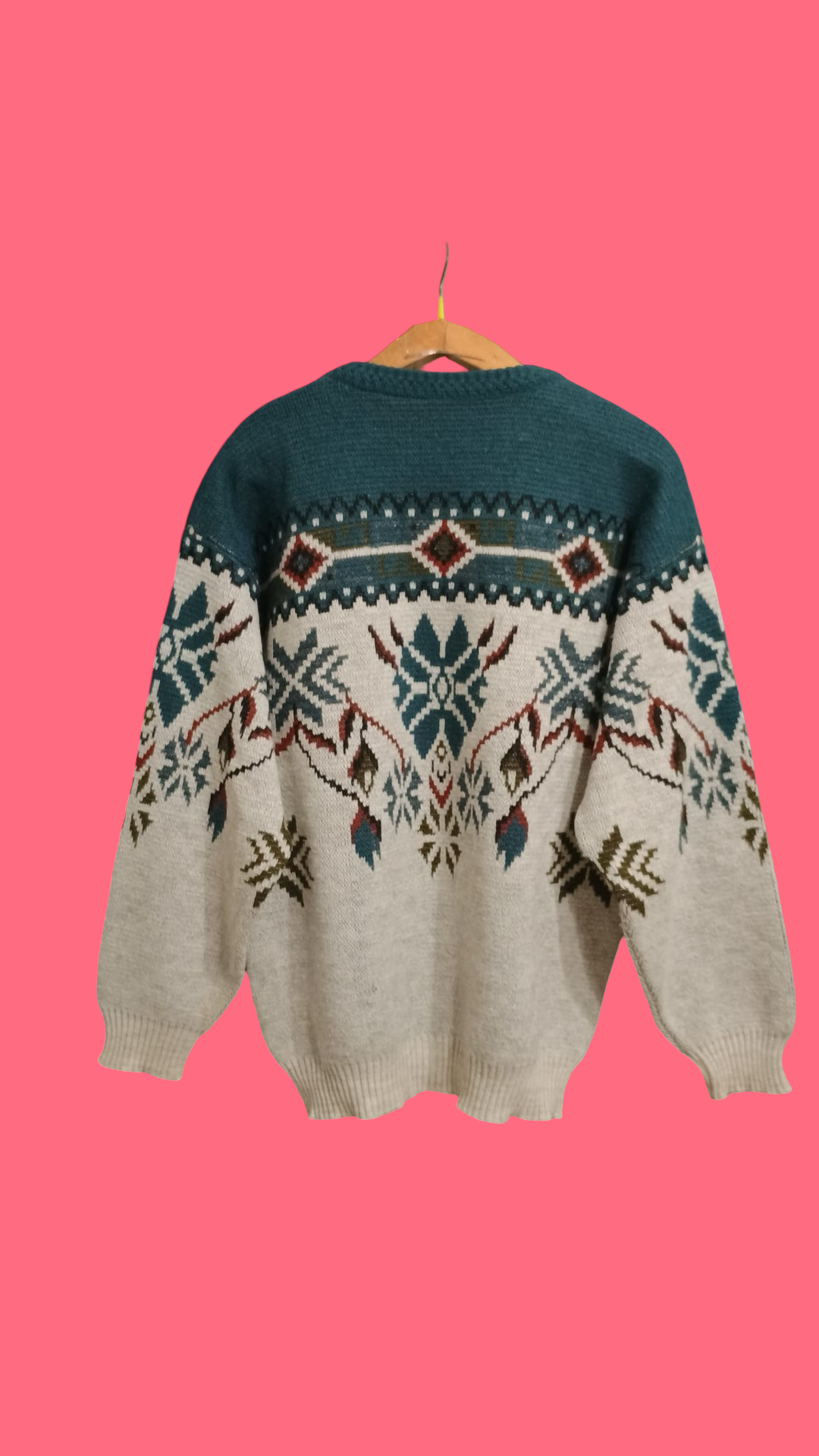 Vintage Multicolor Fantasy 90's Sweater Unisex Size L