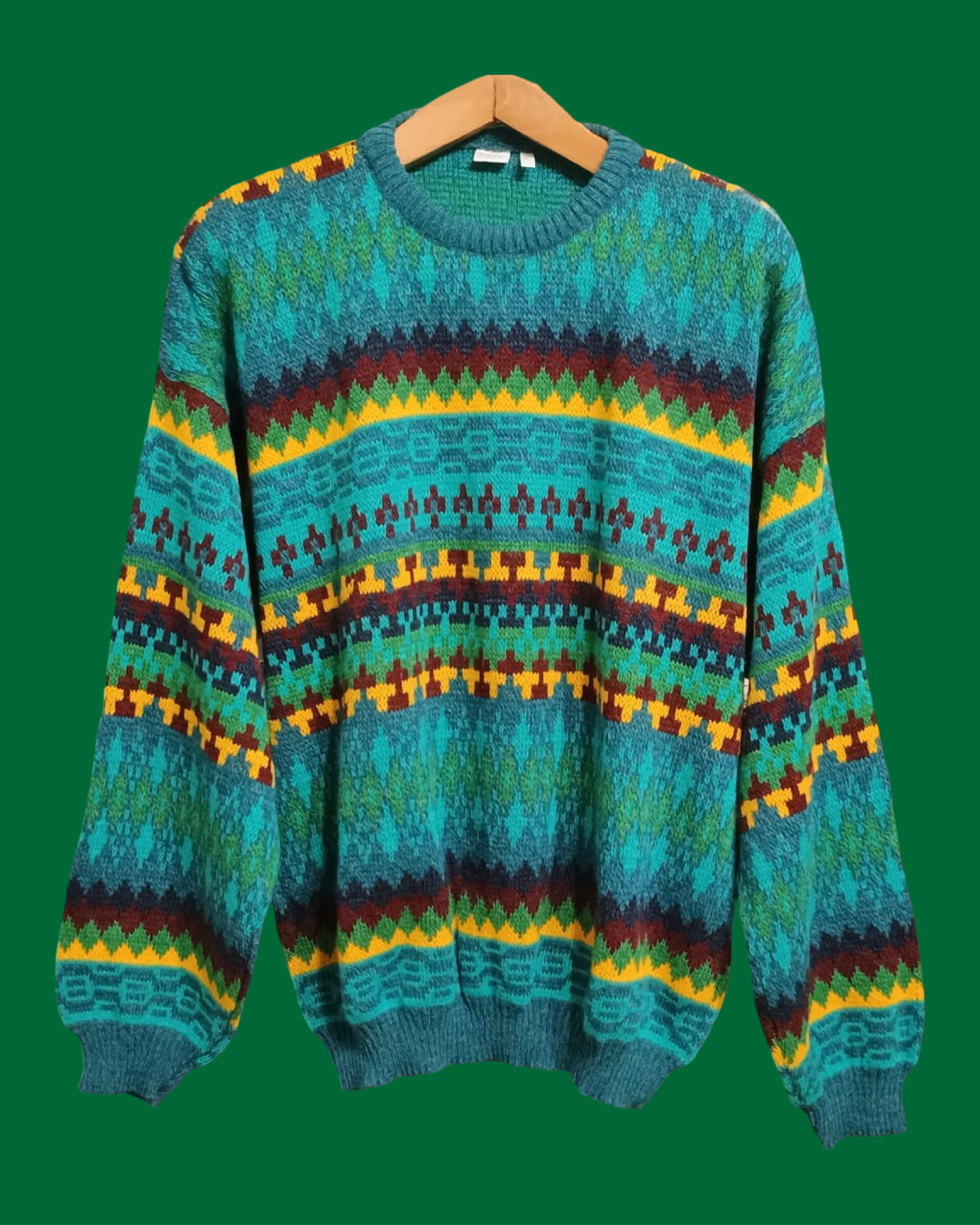 Vintage Multicolor Fantasy 90's Sweater Unisex Size L