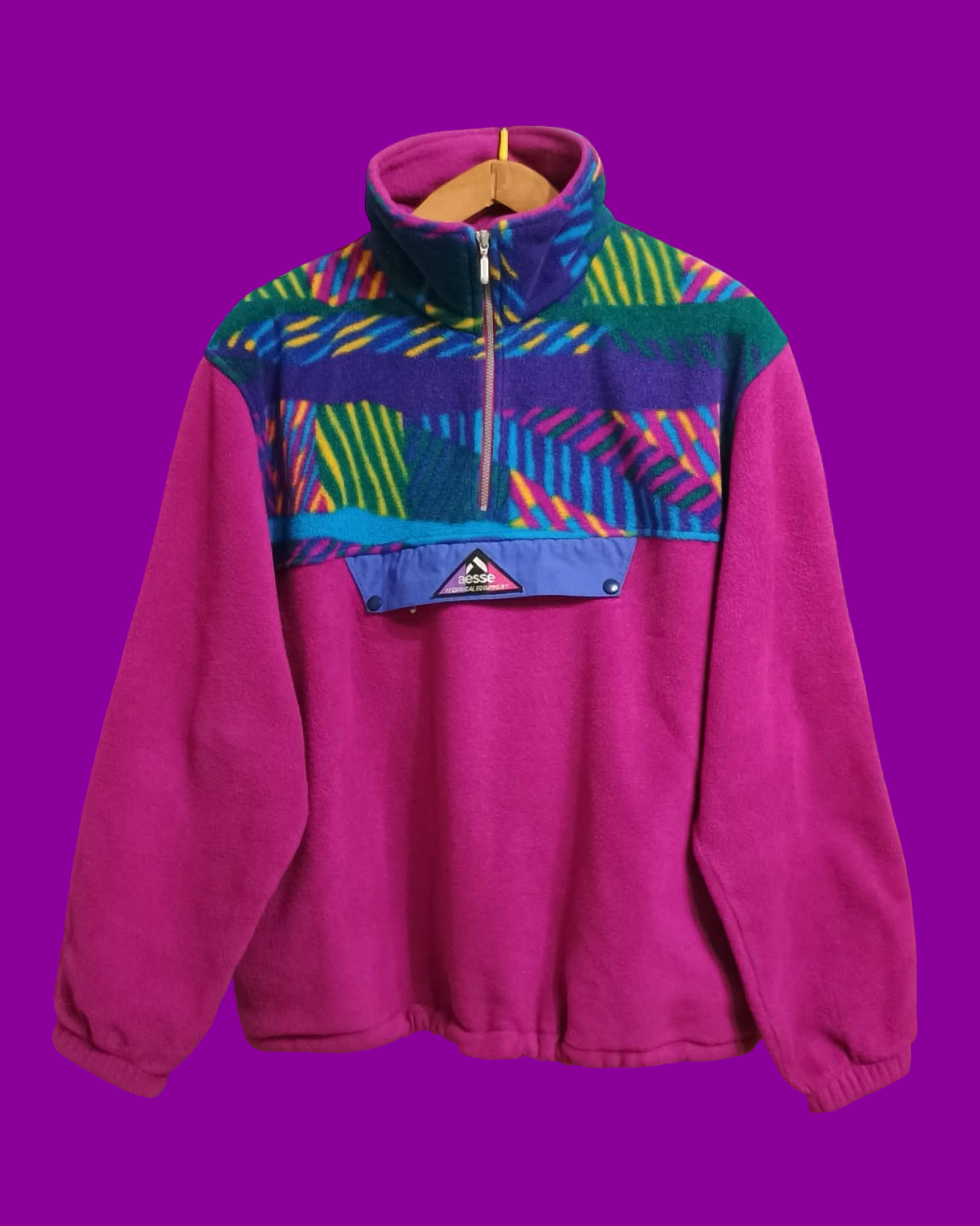 Vintage Multicolor Fantasy 90's Fleece Unisex Size M