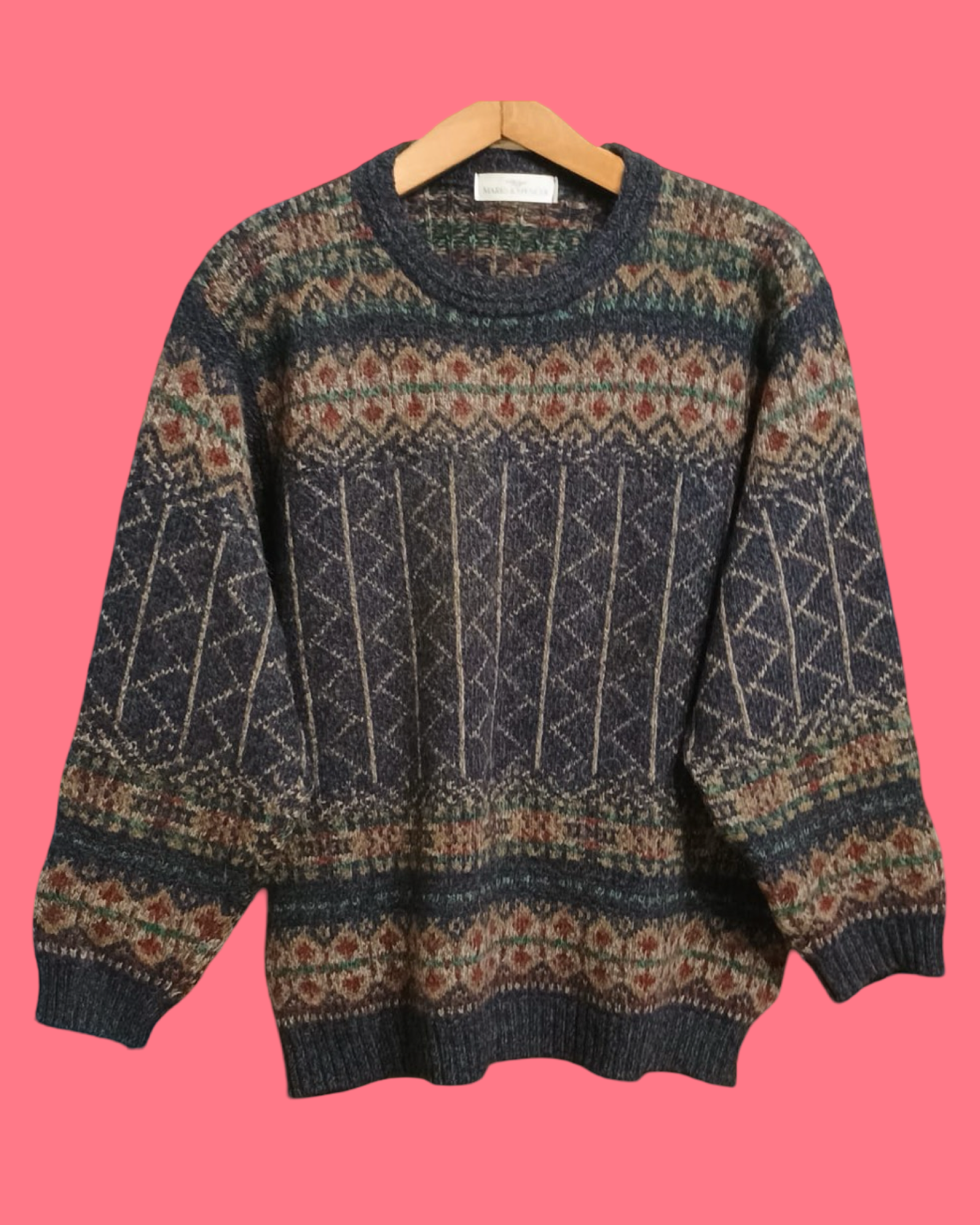 Vintage Multicolor Fantasy 90's Sweater Unisex Size L