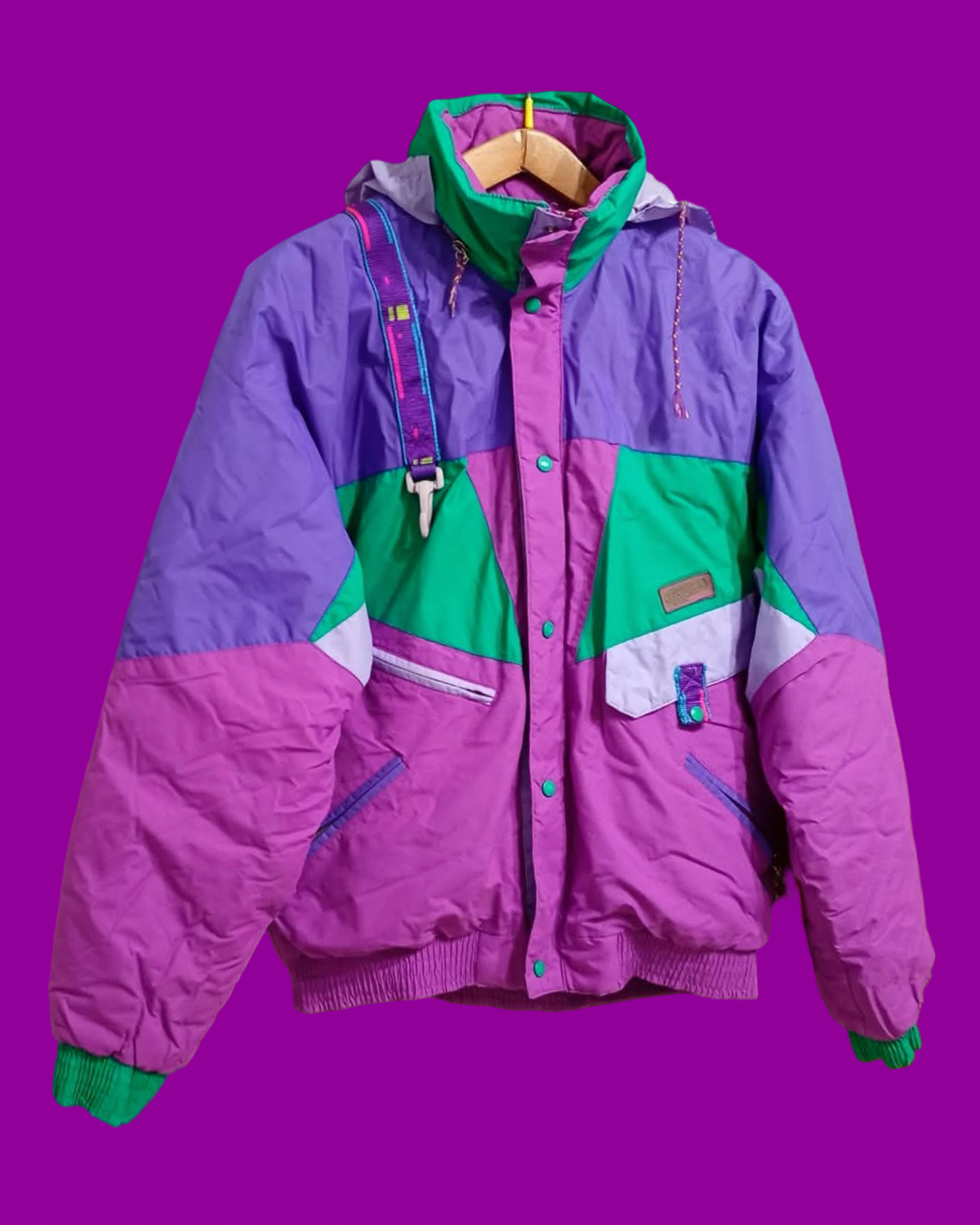 Vintage Multicolor Fantasy 90's Rare Snow Jacket Unisex Size M