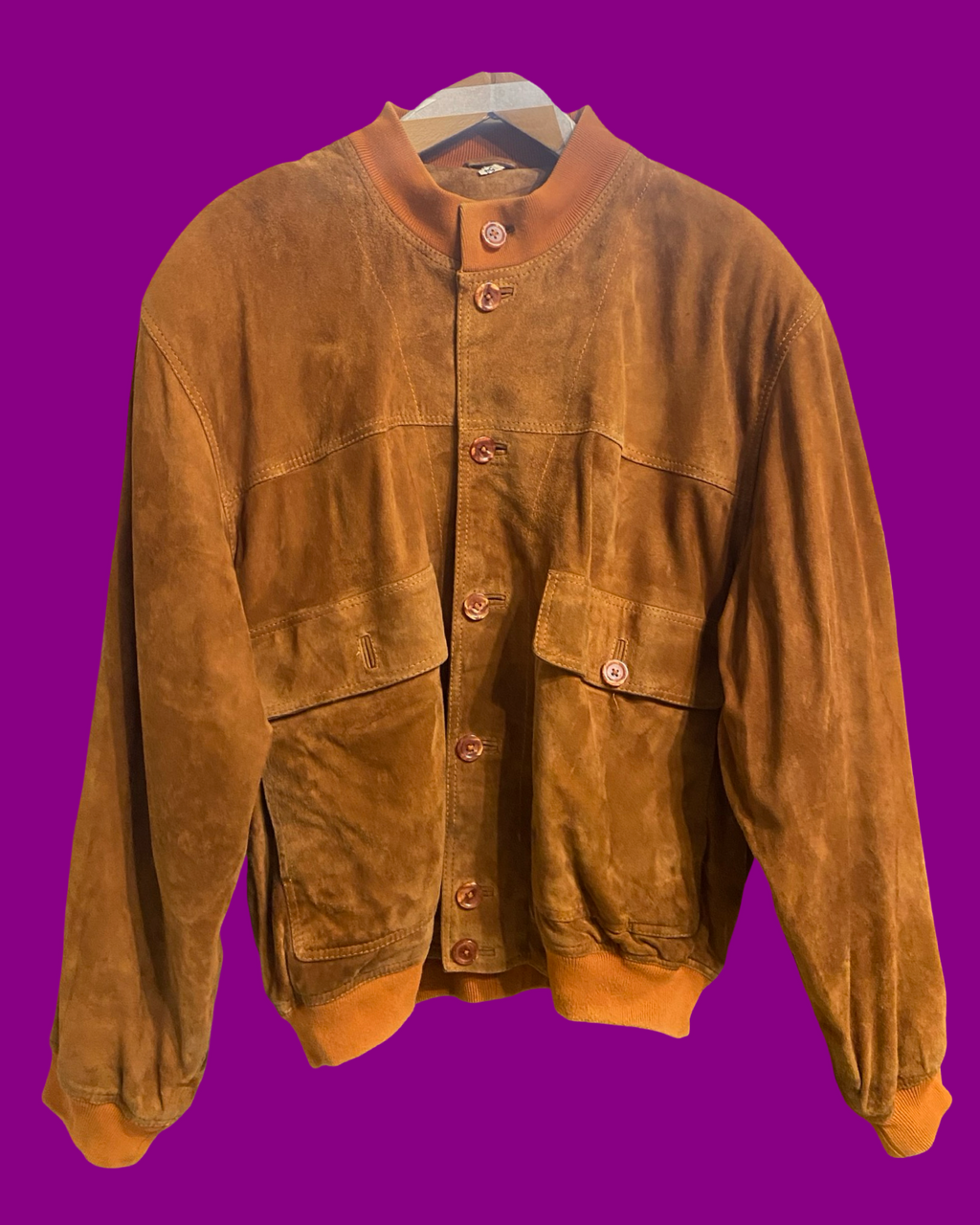 Vintage Brown Fantasy 90's Spring Leather Jacket Unisex Size XL