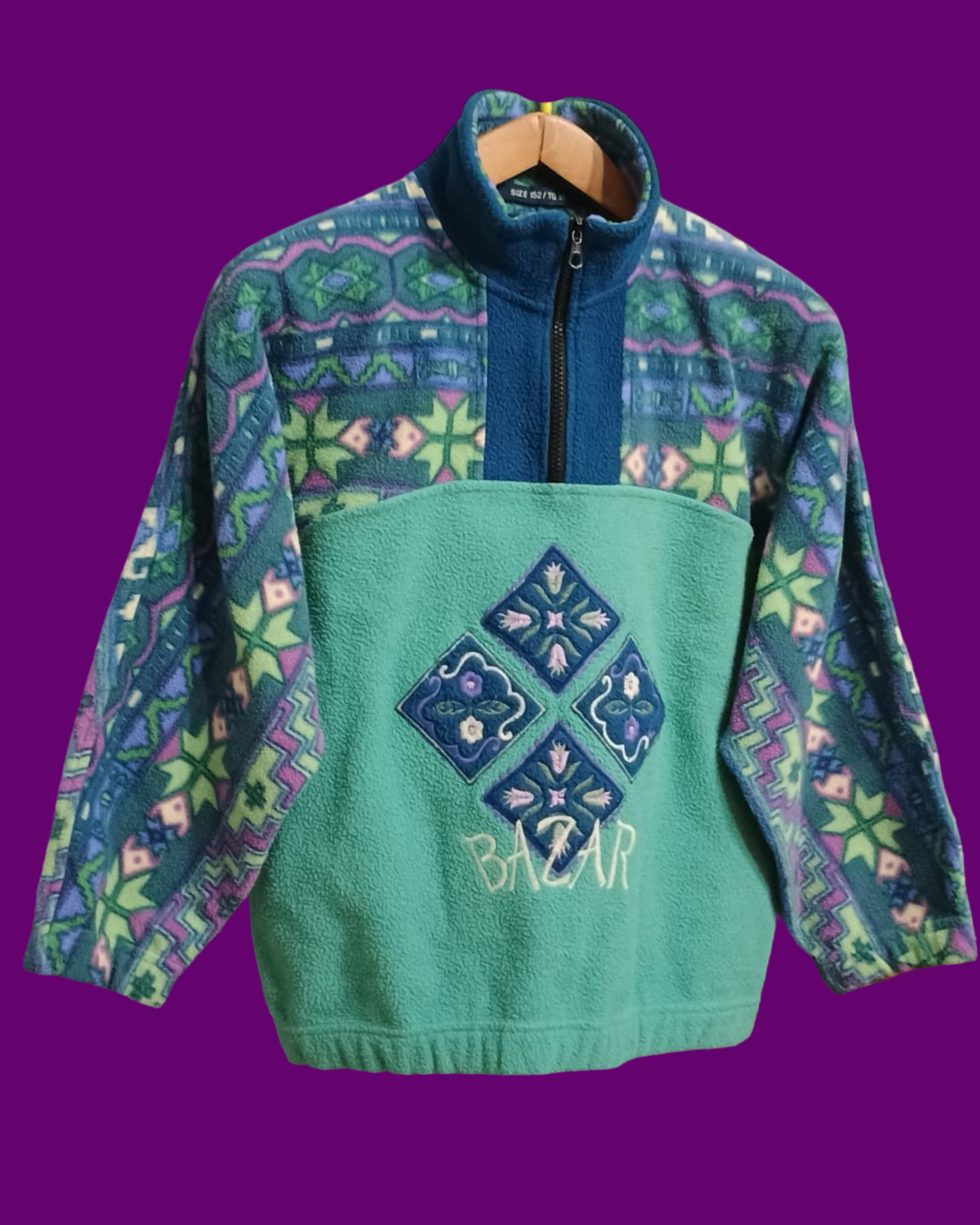 Vintage Multicolor Fantasy 90's Fleece Woman Size S