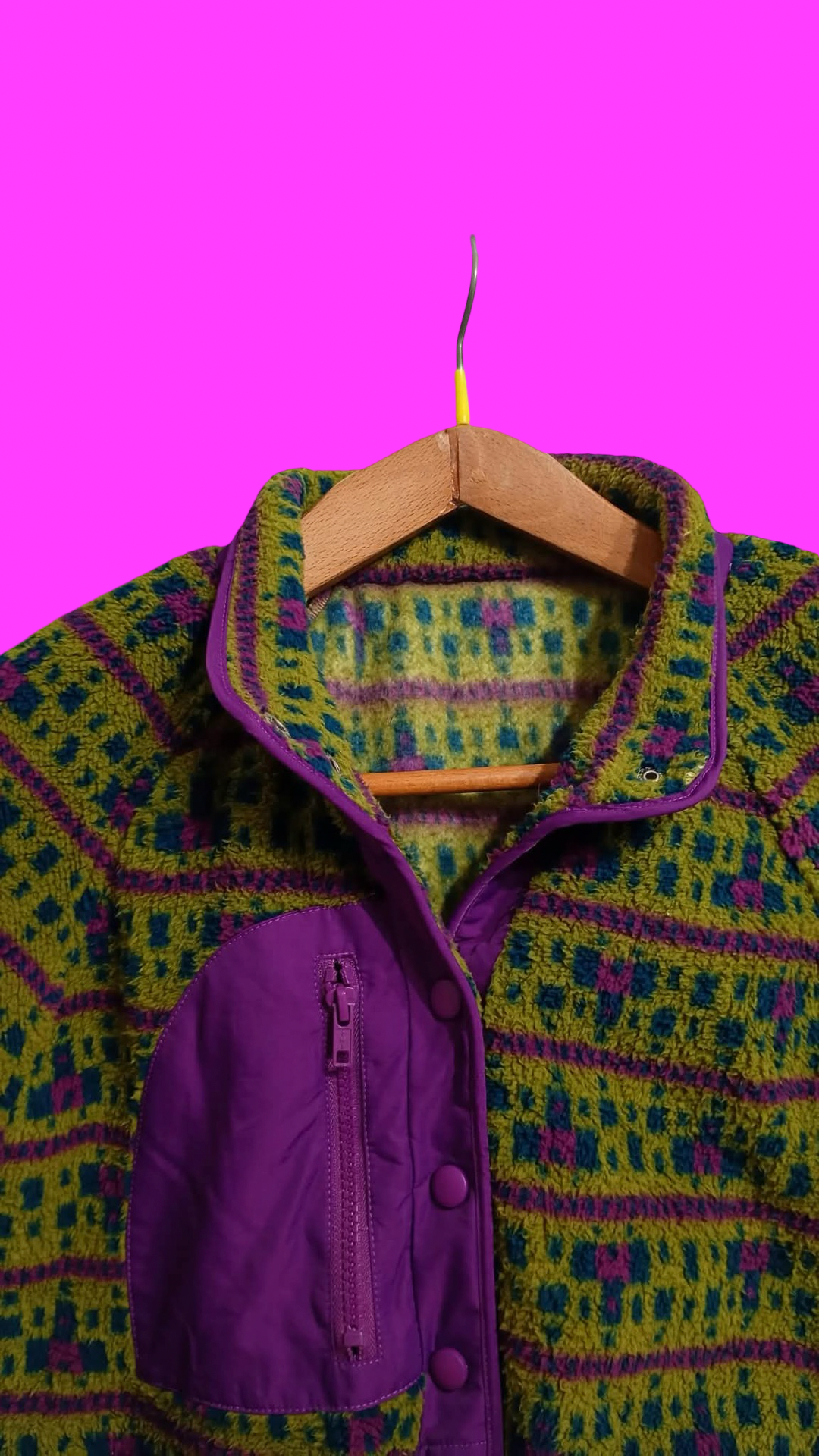 Vintage Multicolor Fantasy 90's Rare Fleece Unisex Size M