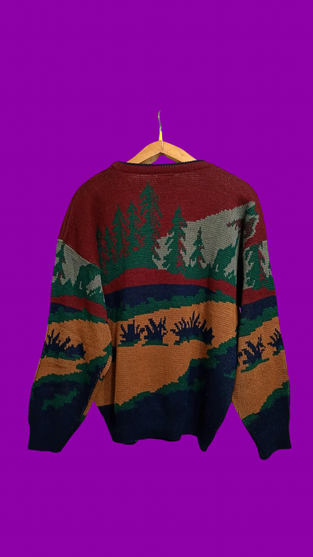 Vintage Multicolor Fantasy 90's Rare Sweater Unisex Size M