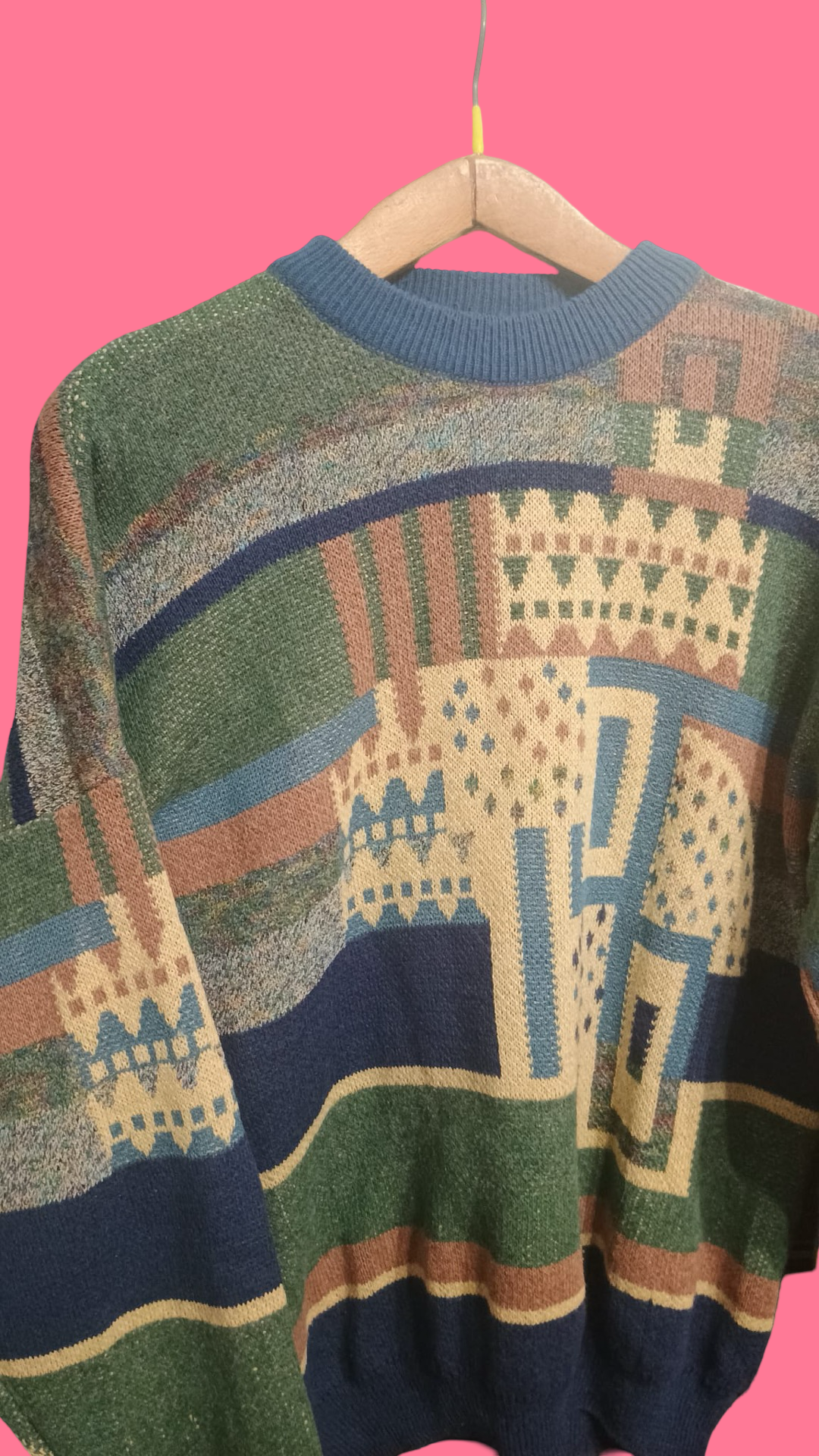 Vintage Multicolor Fantasy 90's Sweater Unisex Size S
