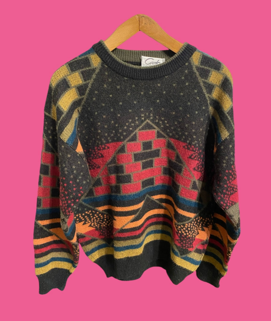 Vintage Multicolor Fantasy 90's Cardigan Unisex Size S