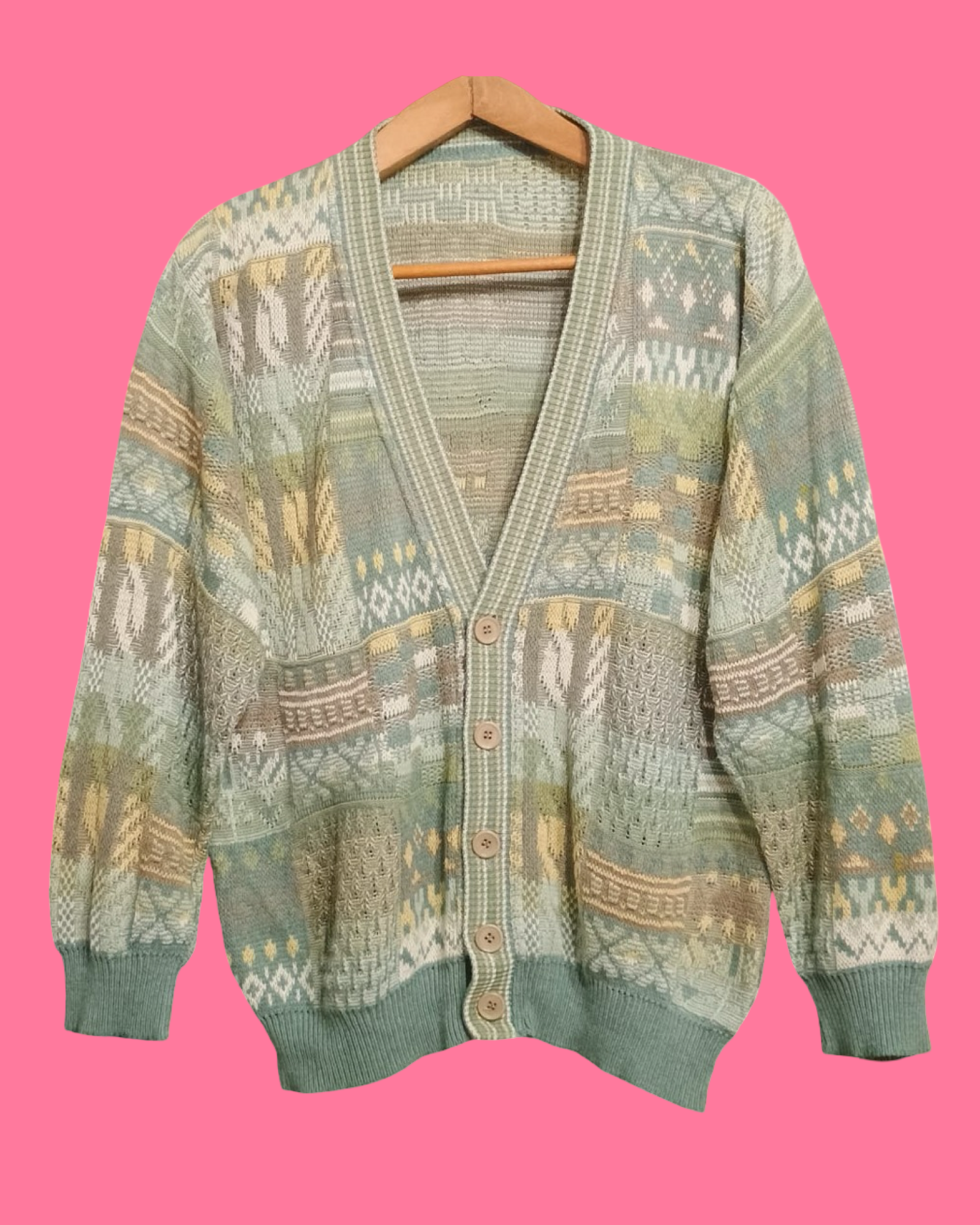 Vintage Multicolor Fantasy 90's Sweater Unisex Size M