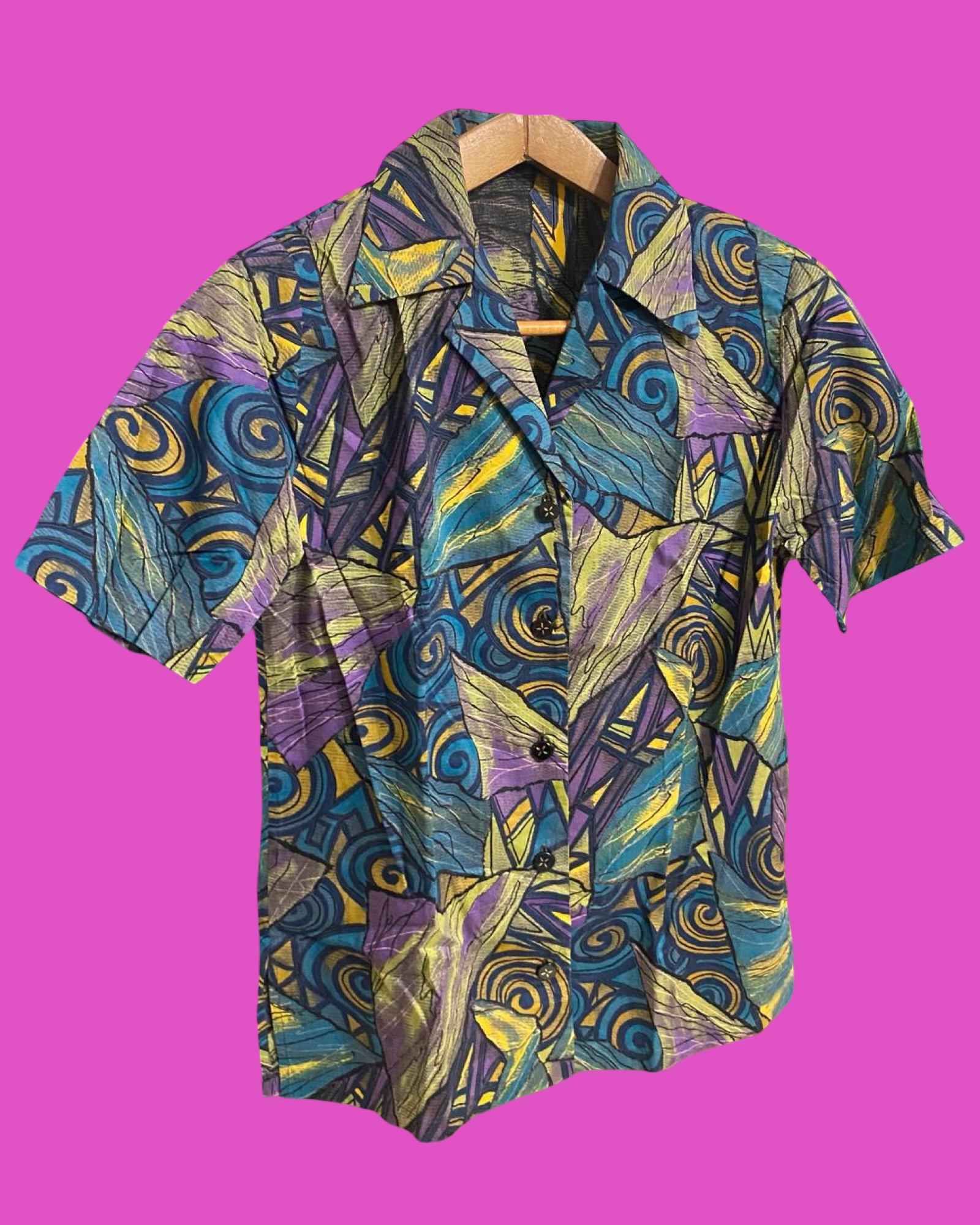 Vintage Multicolor Fantasy 90's Shirt Woman Size L