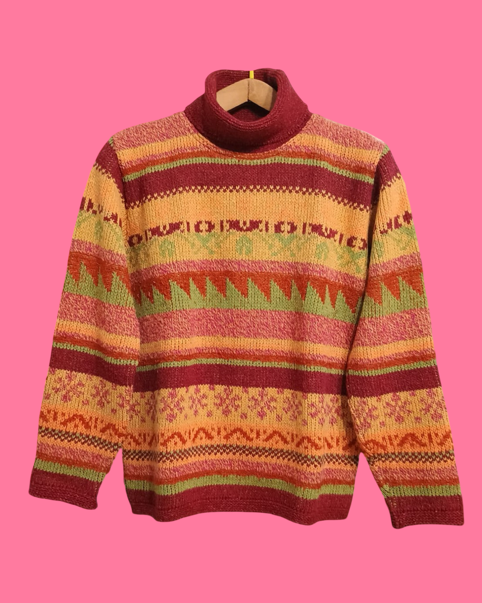 Vintage Multicolor Fantasy 90's Sweater Woman Size S