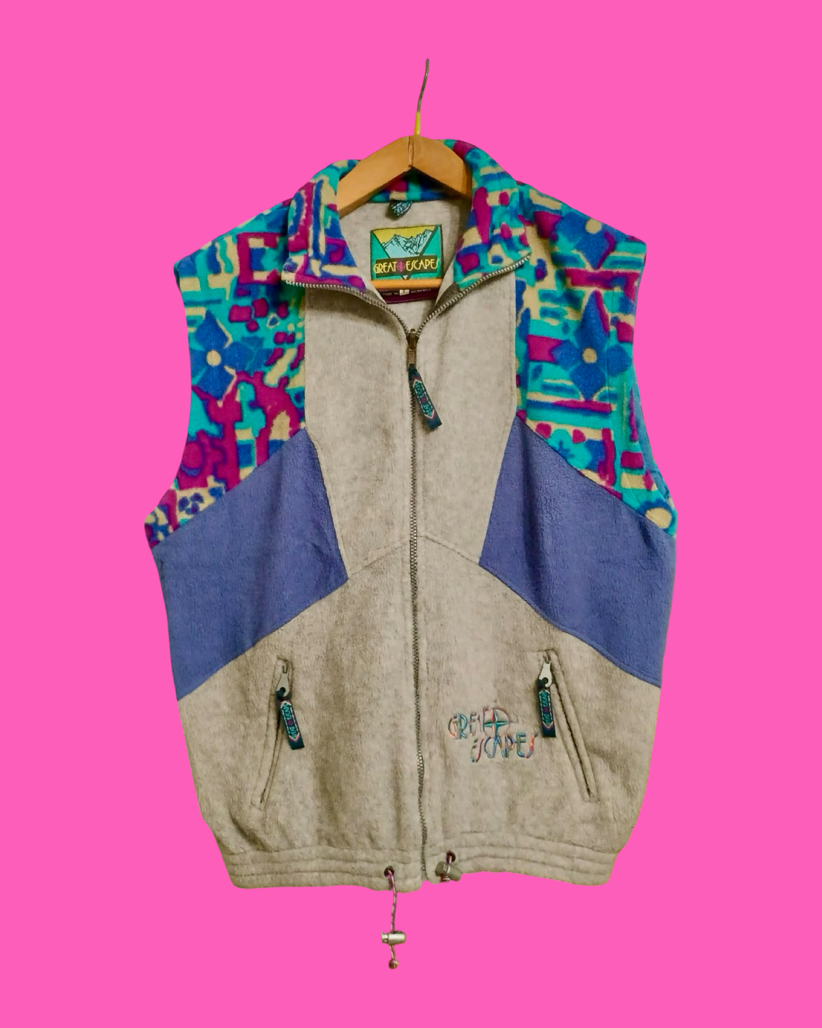Vintage Multicolor Fantasy 90's Fleece Unisex Size M