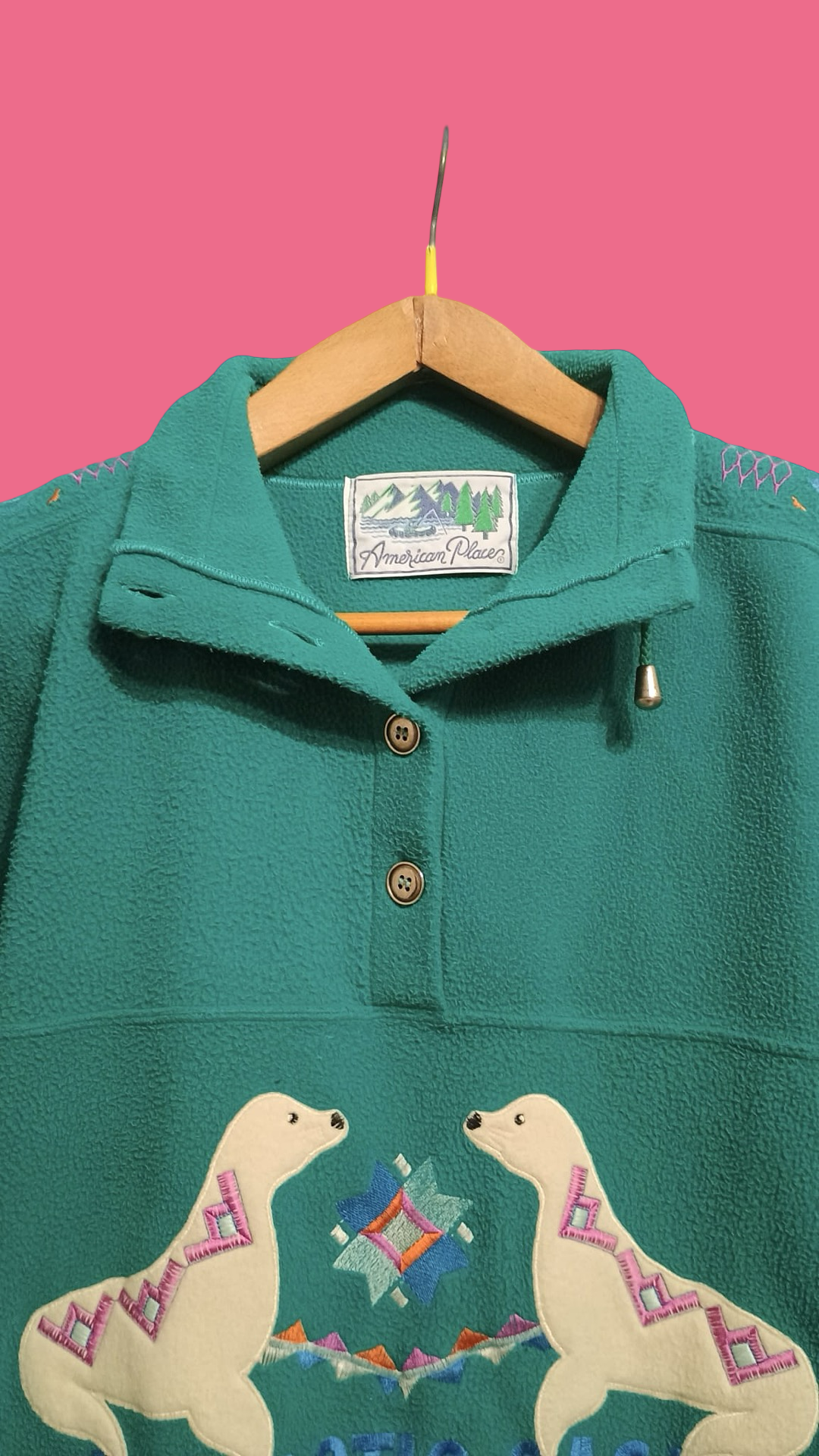 Vintage Multicolor Fantasy 90's Fleece Unisex Size L