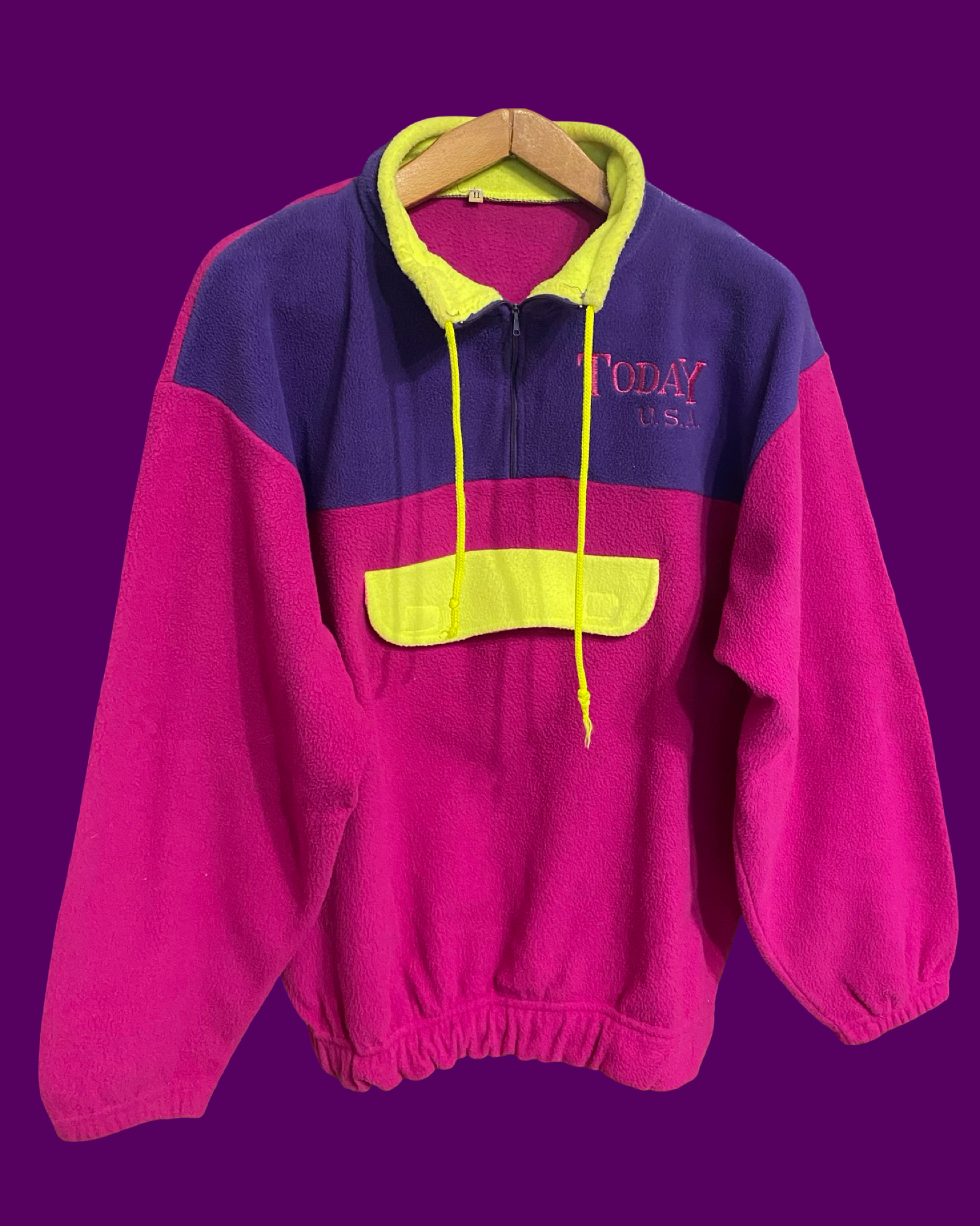 Vintage Multicolor Fantasy 90's Fleece Unisex Size M