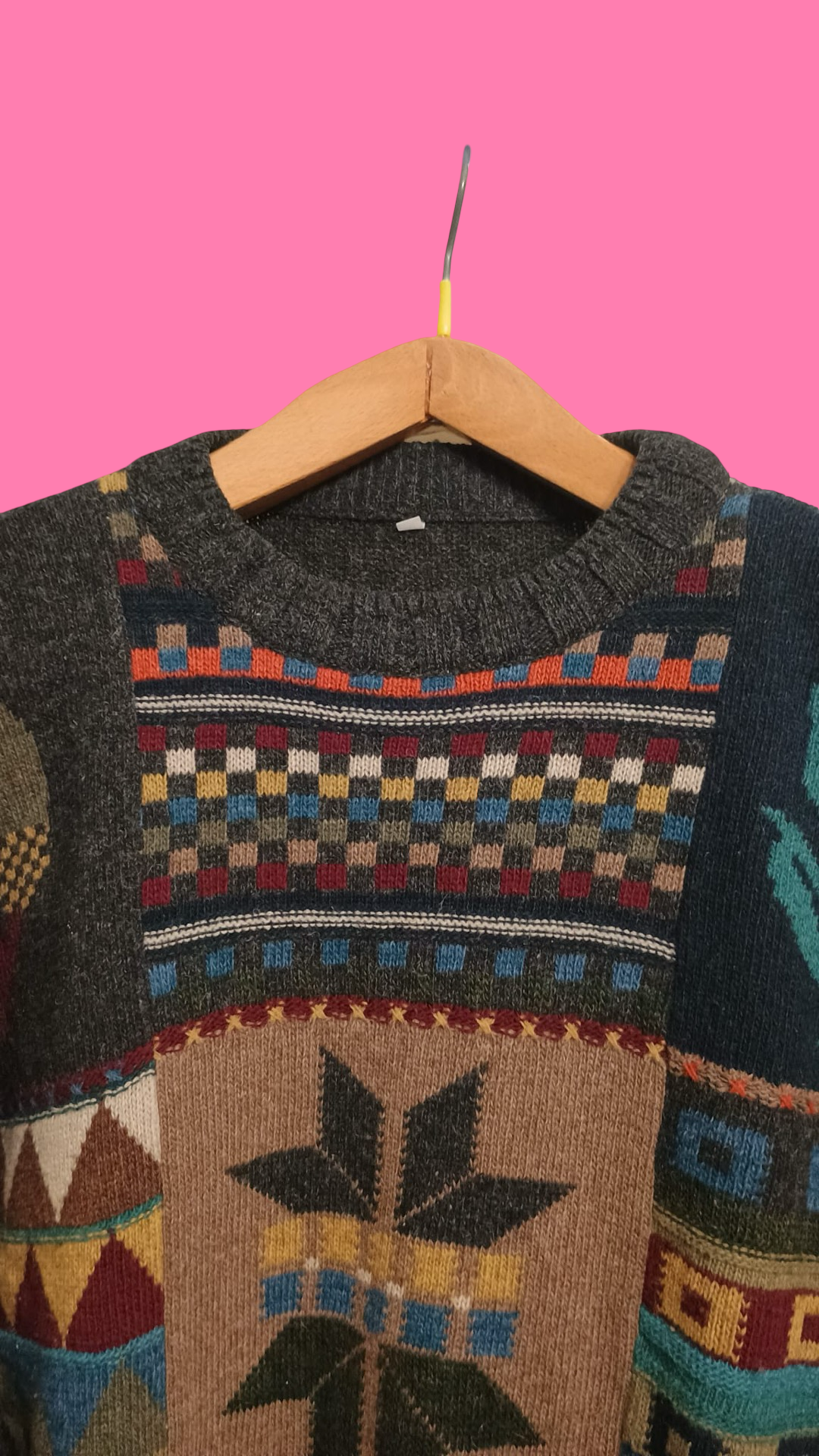 Vintage Multicolor Fantasy 90's Sweater Unisex Size L