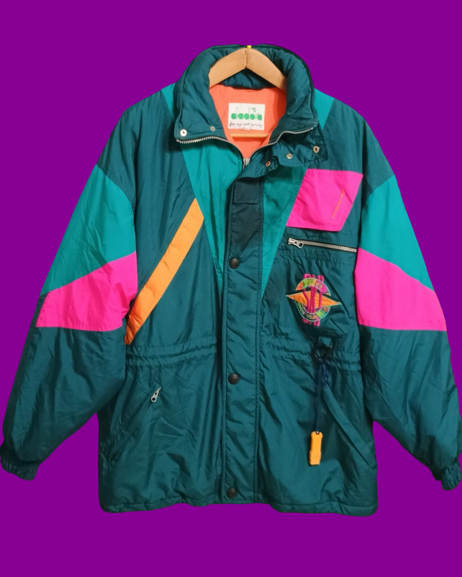 Vintage Multicolor Fantasy 90's Snow Jacket Unisex Size XL