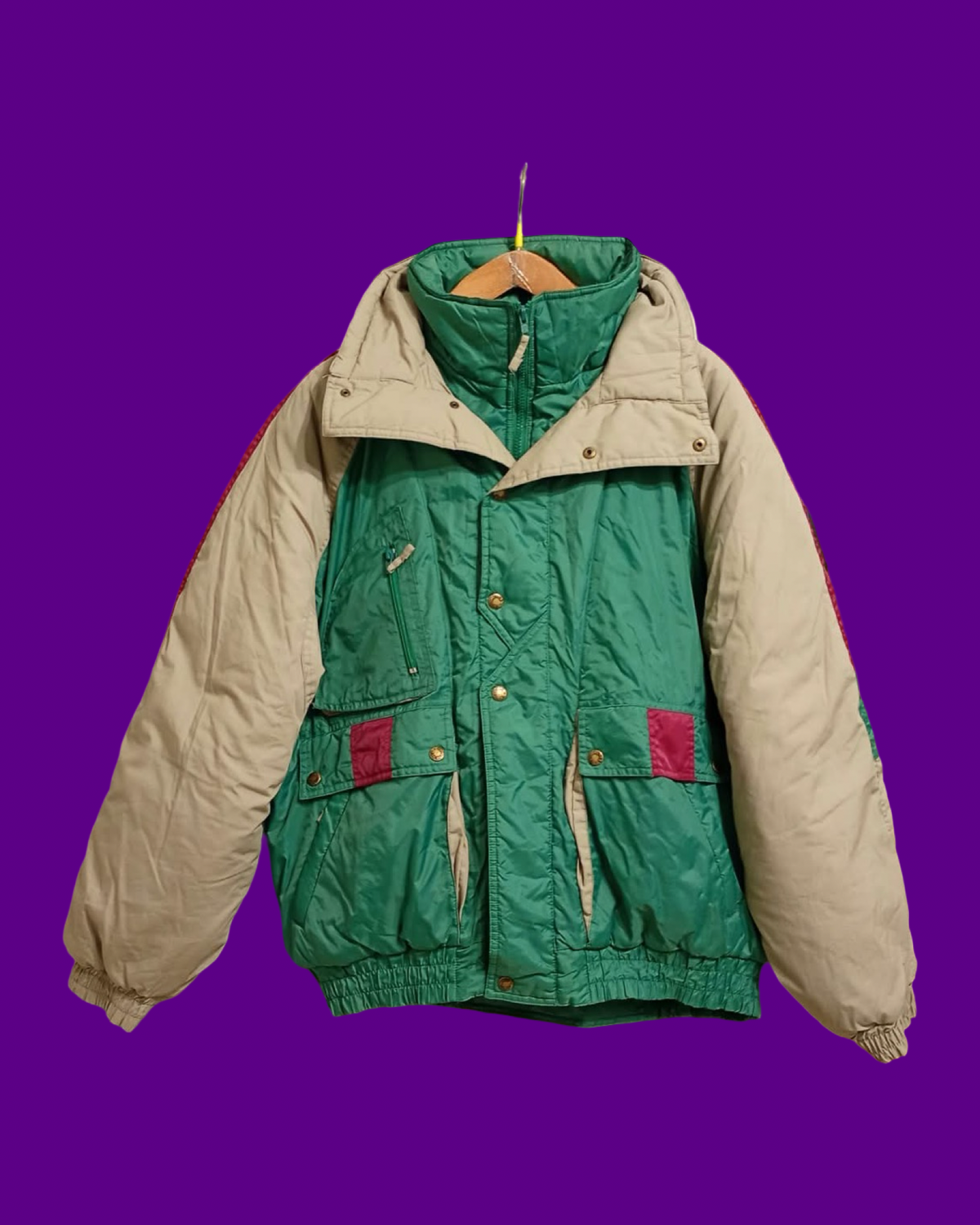 Vintage Multicolor Fantasy 90's Rare Snow Jacket Unisex Size L