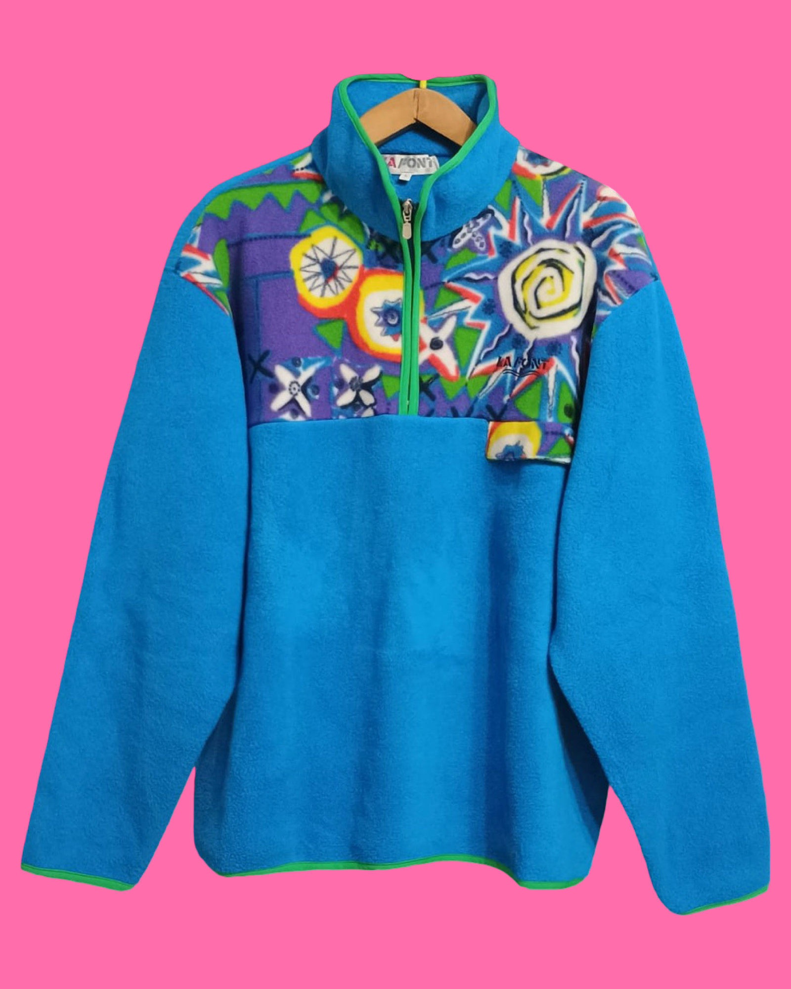 Vintage Multicolor Fantasy 90's Fleece Unisex Size L