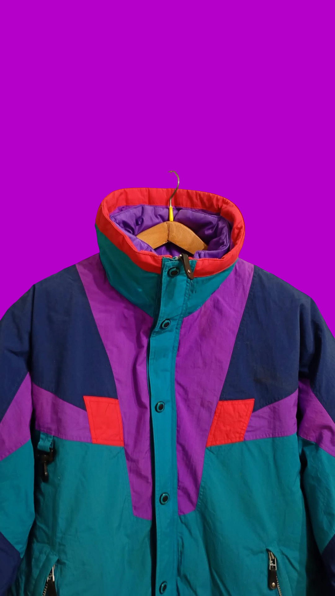 Vintage Multicolor Fantasy 90's Rare Snow Jacket Unisex Size L