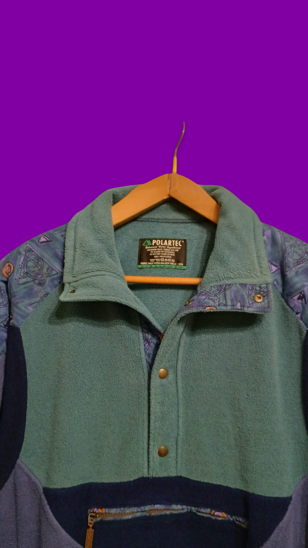 Vintage Multicolor Fantasy 90's Fleece Unisex Size L