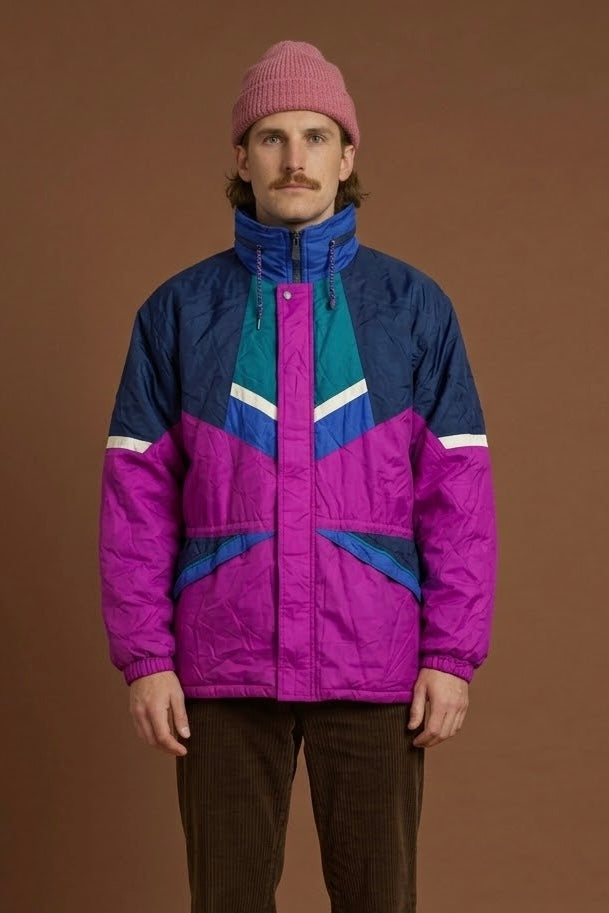 Vintage Multicolor Fantasy 90's Rare Snow Jacket Unisex Size XL