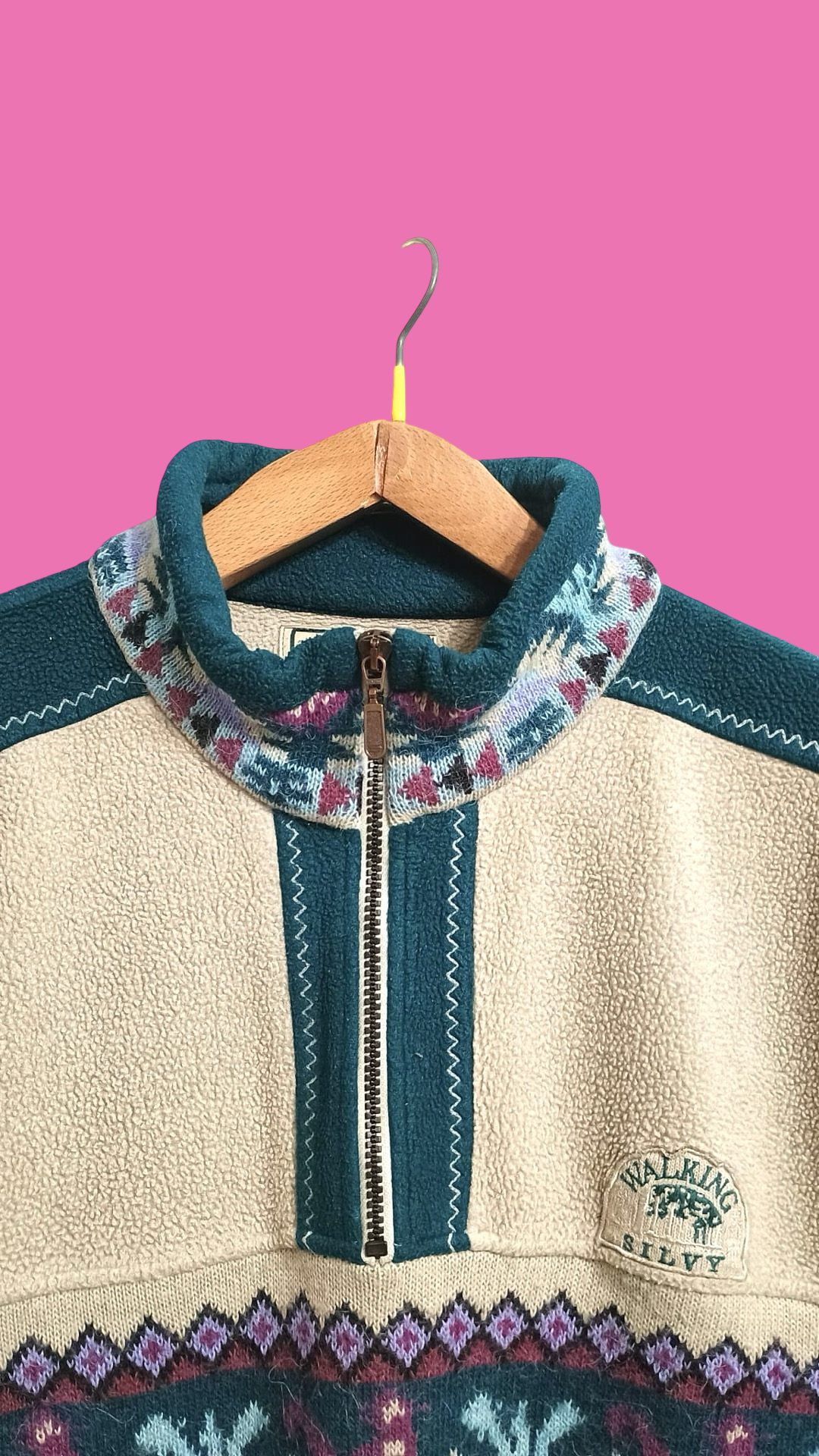 Vintage Multicolor Fantasy 90's Fleece Unisex Size L