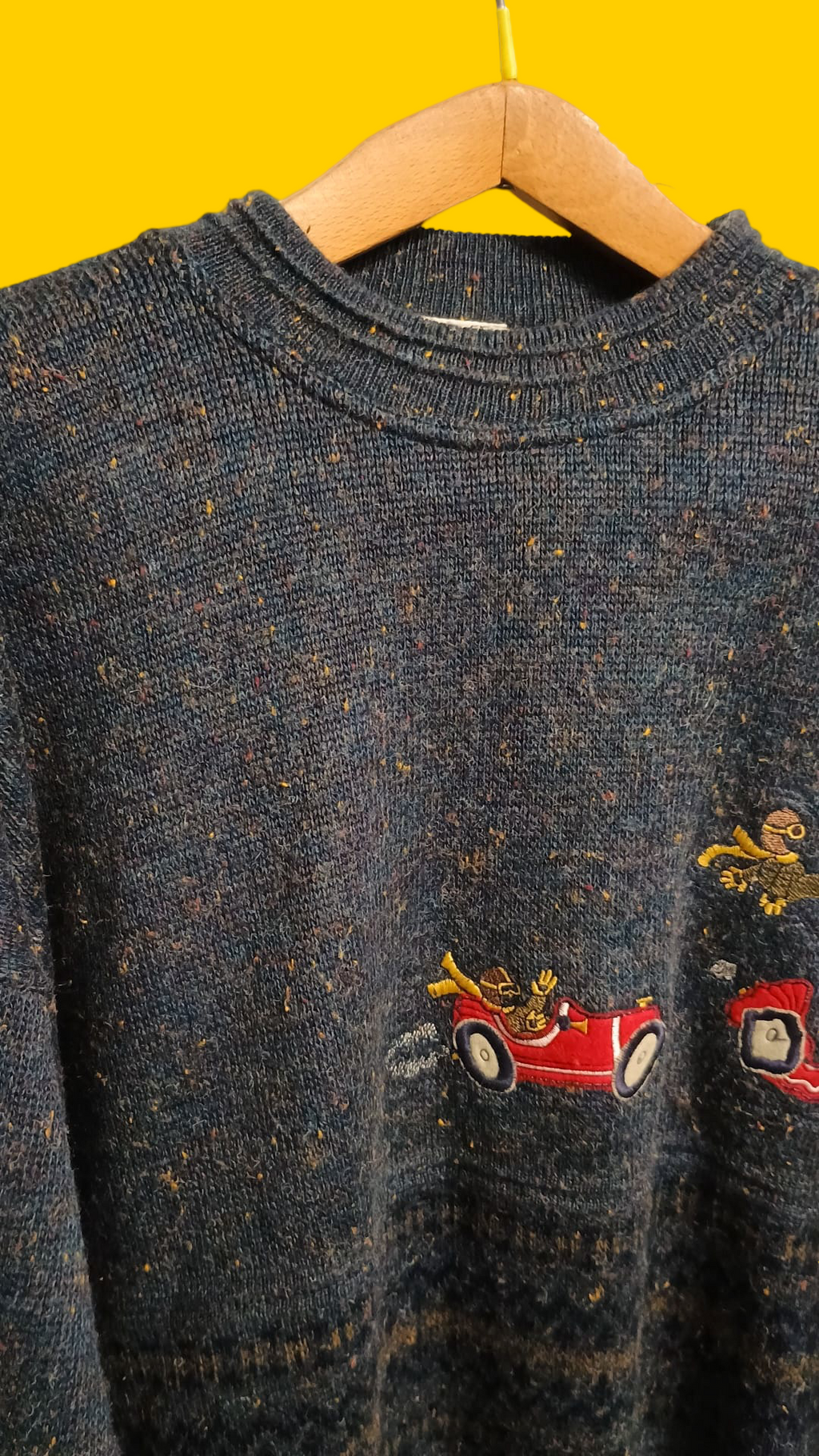 Maglione Vintage Multicolor A Fantasia Anni 90 Unisex Size XXL
