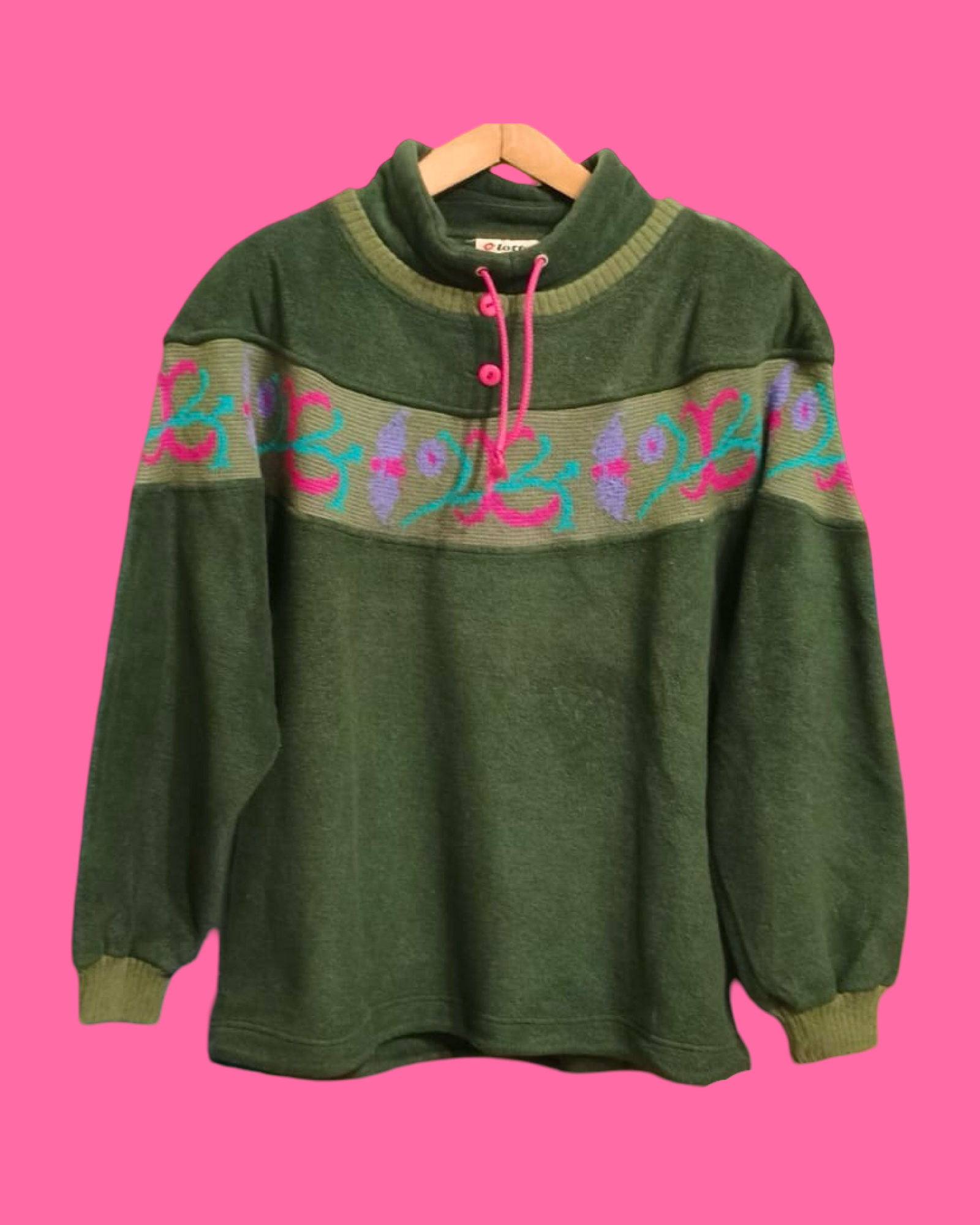 Vintage Colmar Multicolor Fantasy 90's Sweatshirt Woman Size L