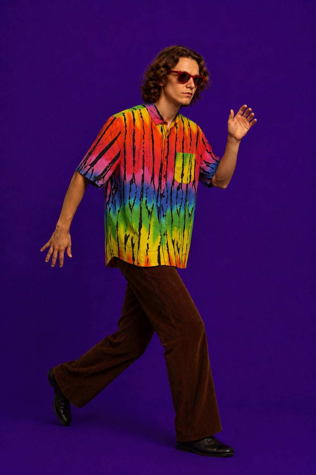 Vintage Style Multicolor Fantasy Shirt Unisex Size M