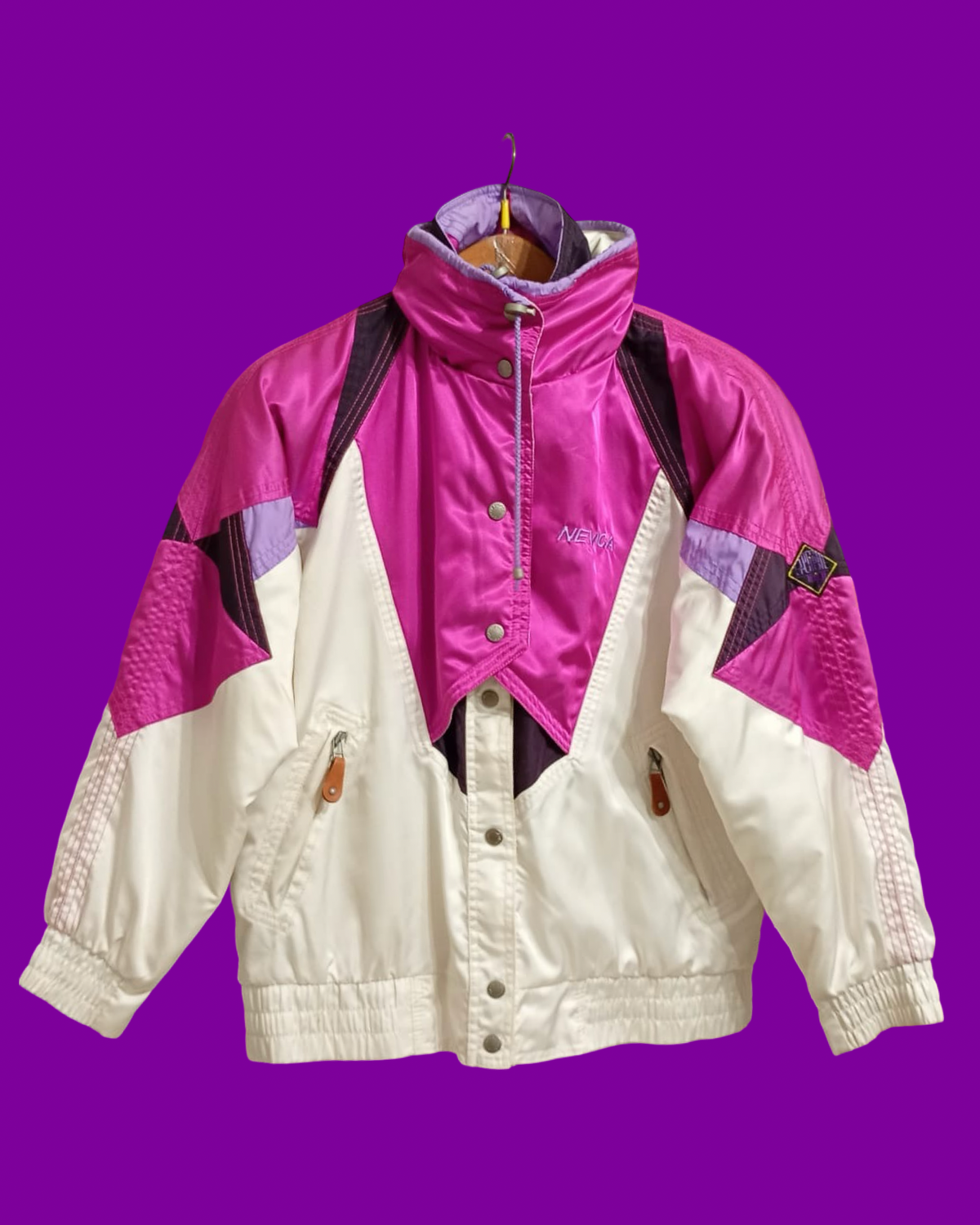 Vintage Multicolor Fantasy 90's Rare Snow Jacket Woman Size L