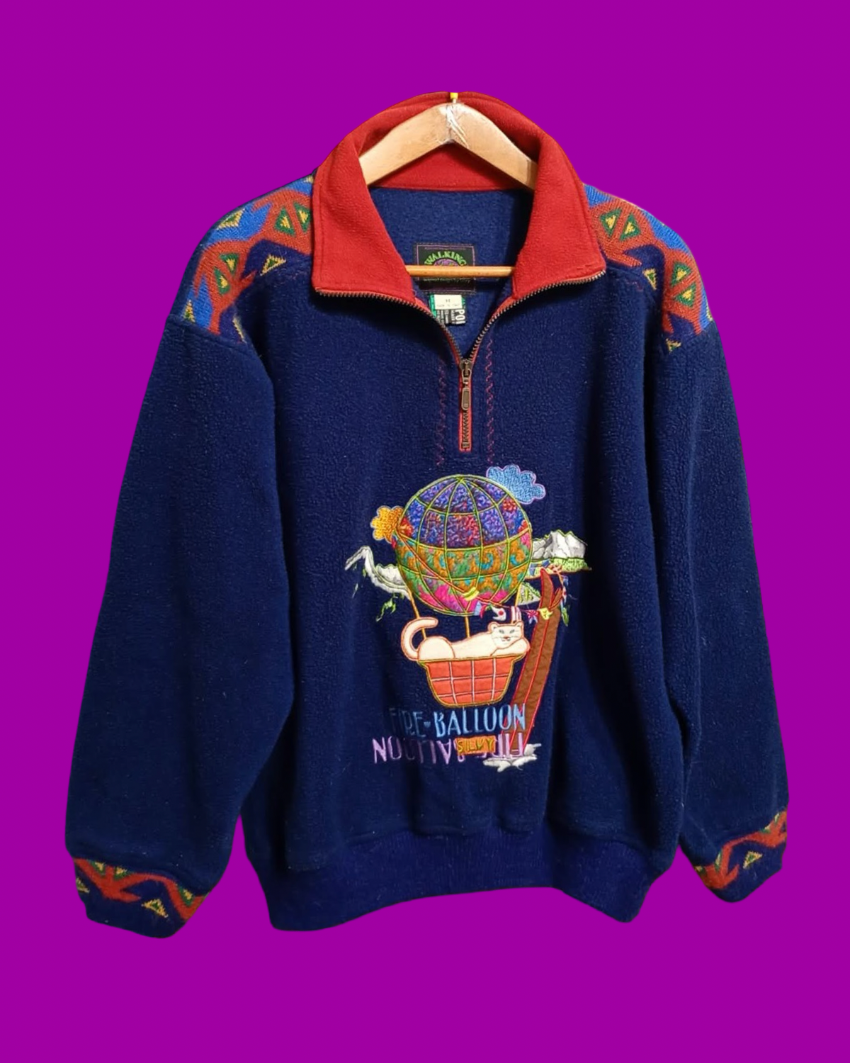 Vintage Multicolor Fantasy 90's Fleece Unisex Size M
