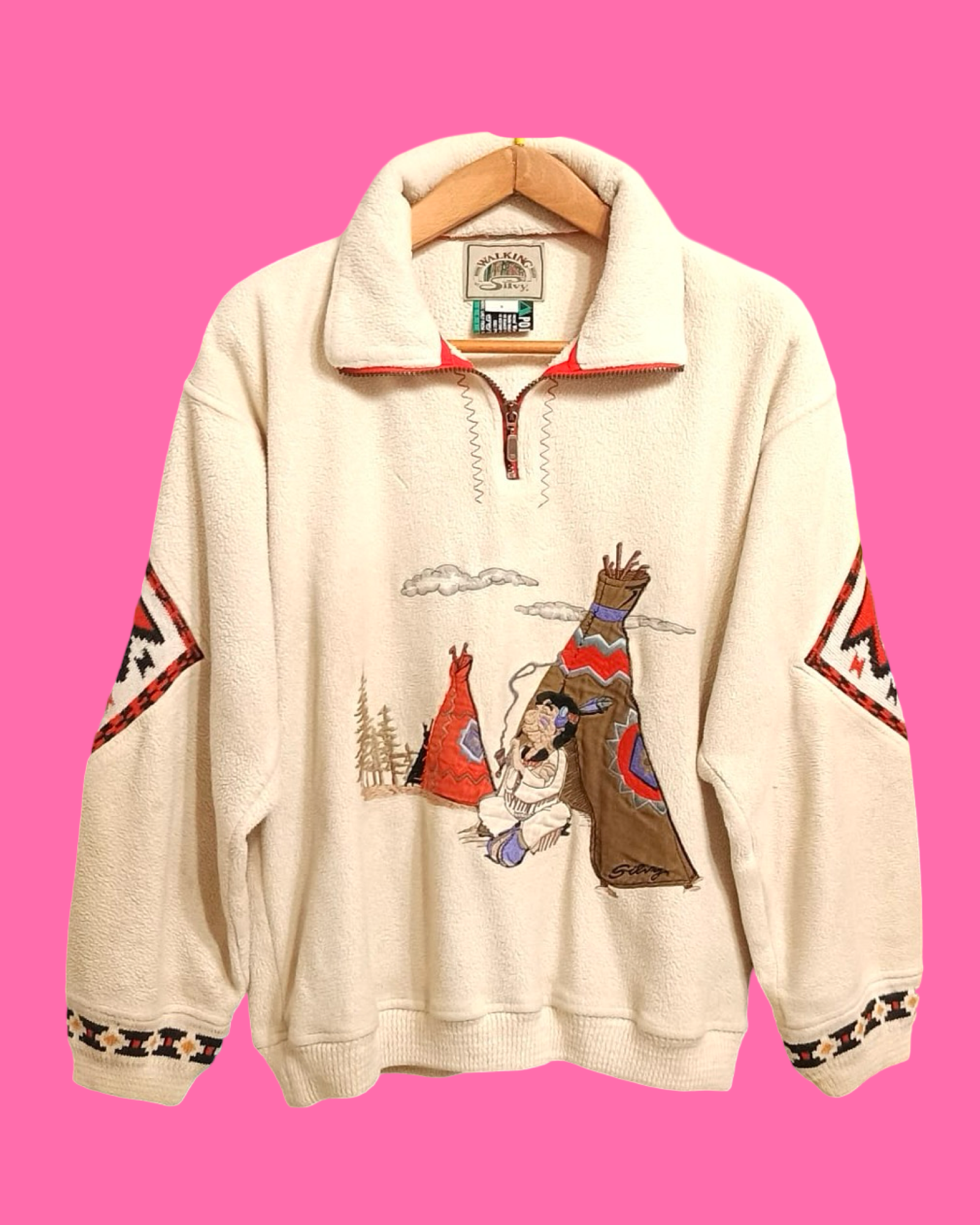 Vintage Multicolor Fantasy 90's Fleece Unisex Size L