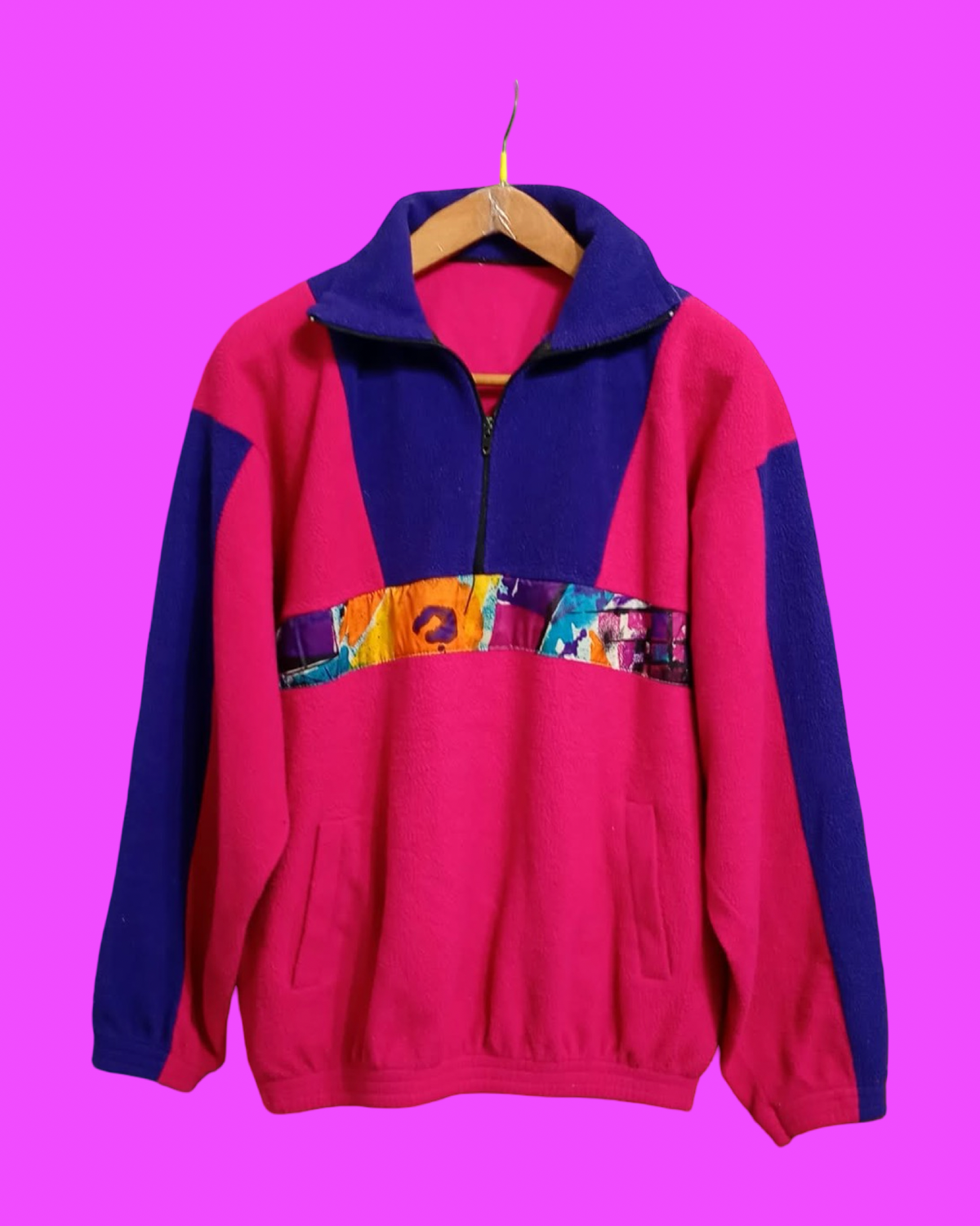 Vintage Multicolor Fantasy 90's Fleece Unisex Size L