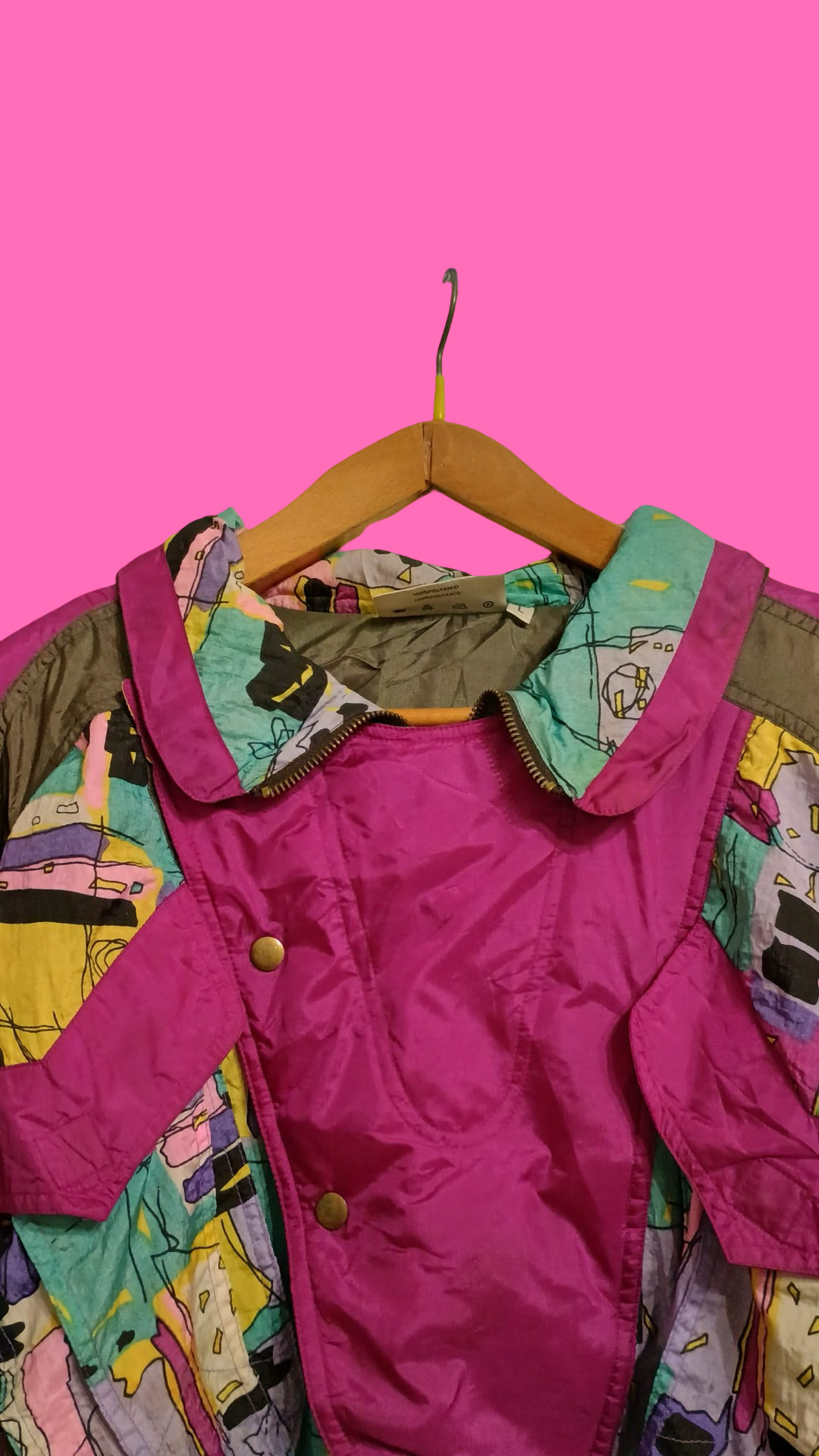 Vintage Multicolor Fantasy 90's Snow Jacket Woman Size XL