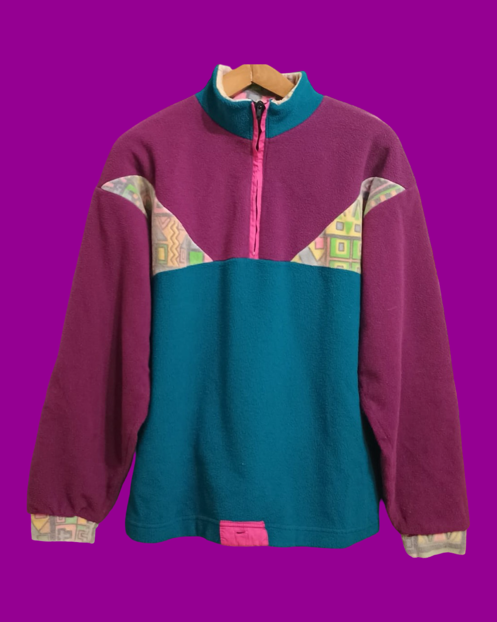 Vintage Multicolor Fantasy 90's Fleece Unisex Size L