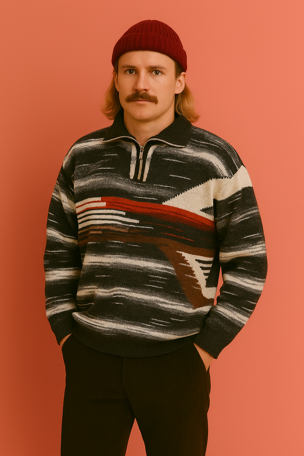Vintage Multicolor Fantasy 90's Sweater Unisex Size L