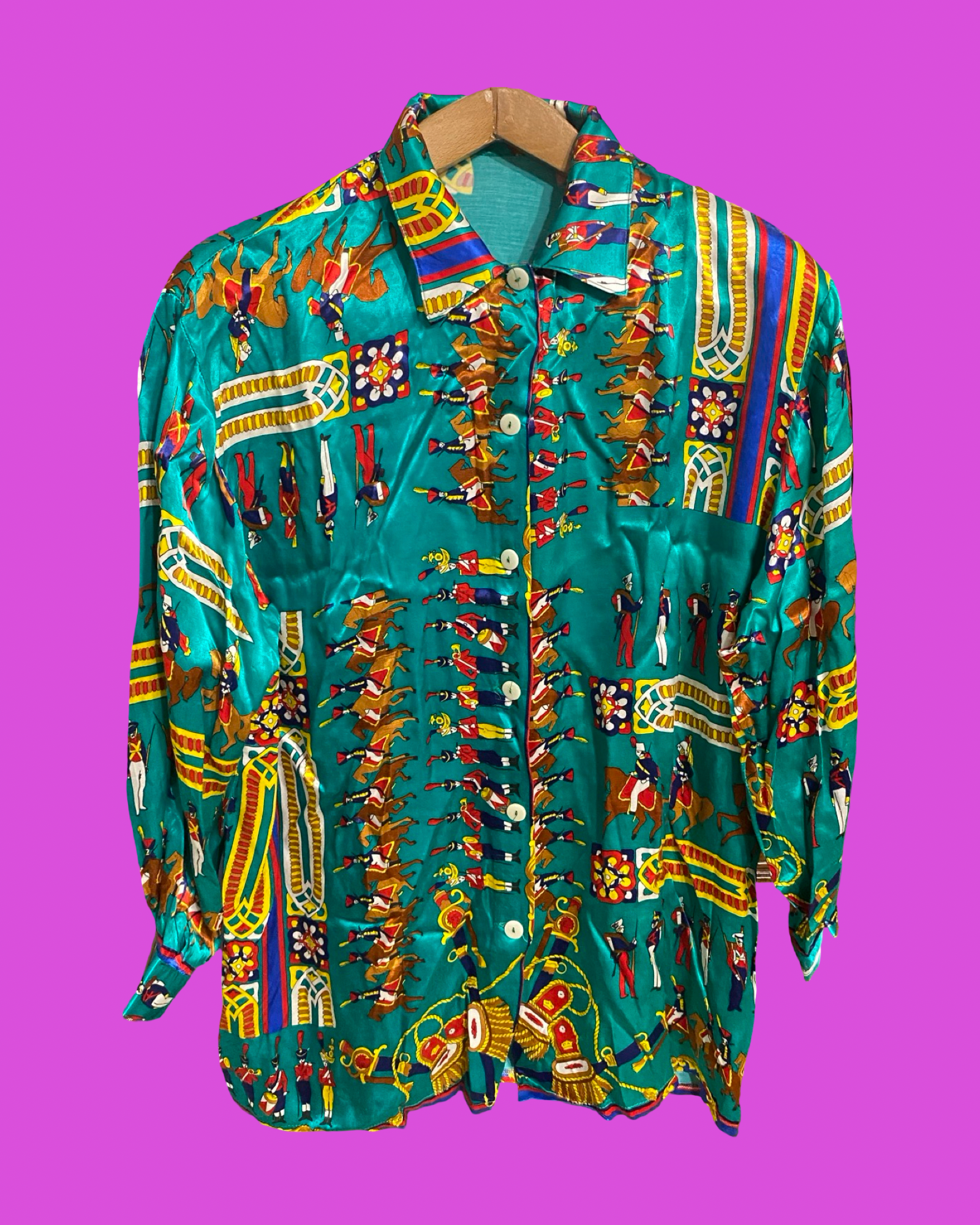 Vintage Multicolor Fantasy 90's Shirt Woman Size XL