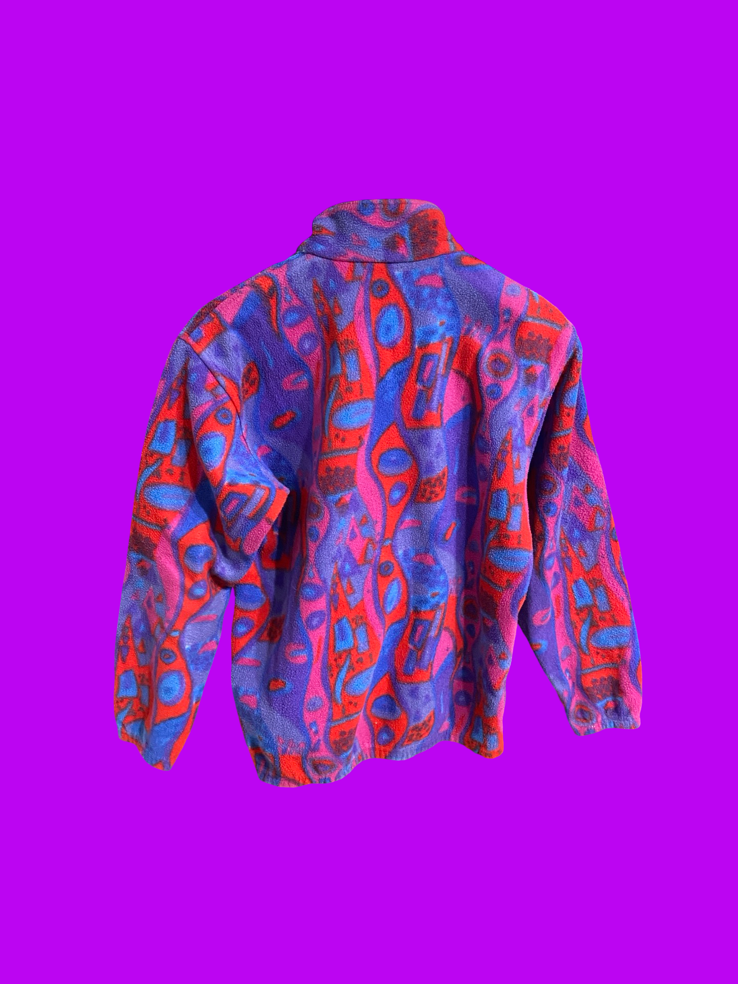 Vintage Multicolor Fantasy 90's Sergio Tacchini Fleece Woman Size M