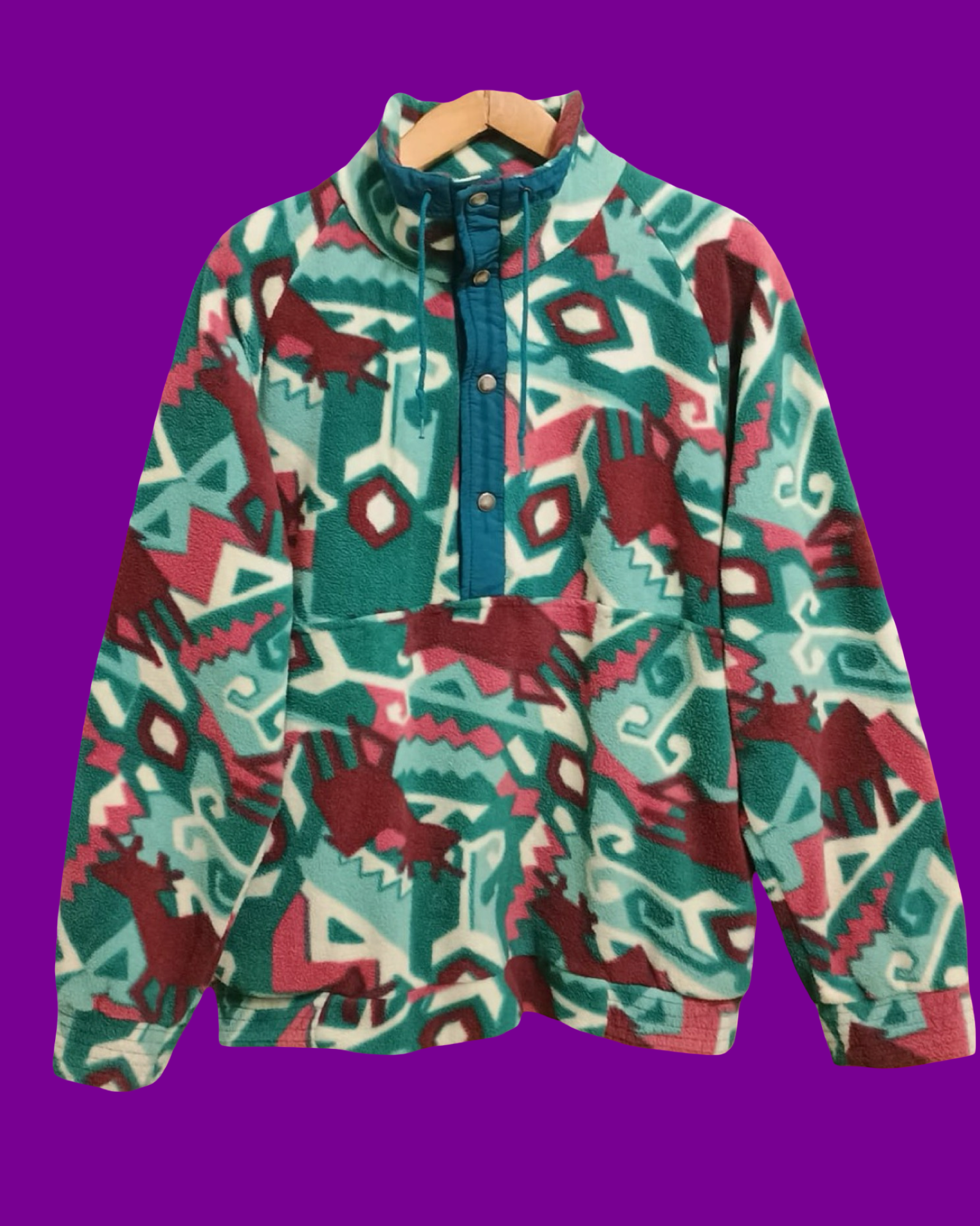 Vintage Multicolor Fantasy 90's Fleece Unisex Size L