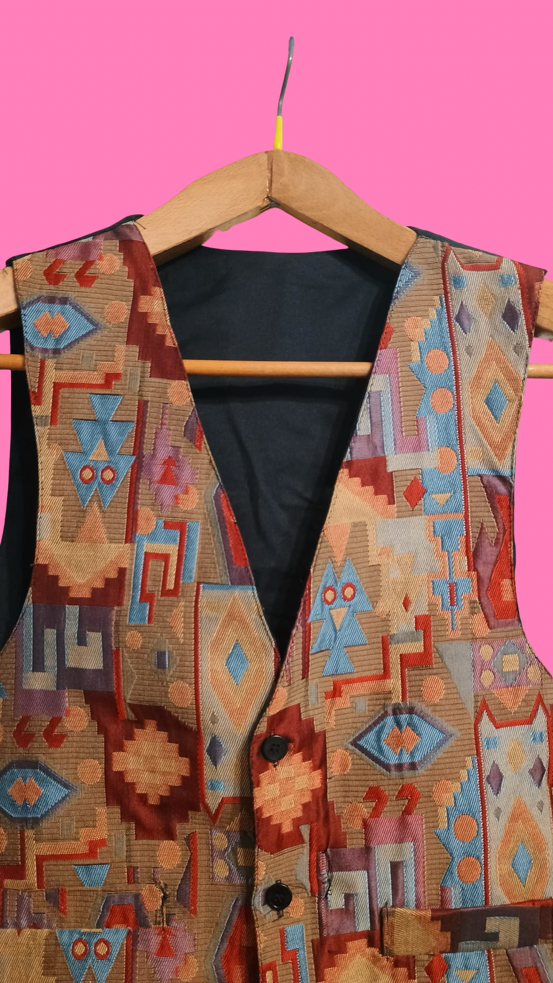 Vintage Multicolor Fantasy 90's Gilet Unisex Size M